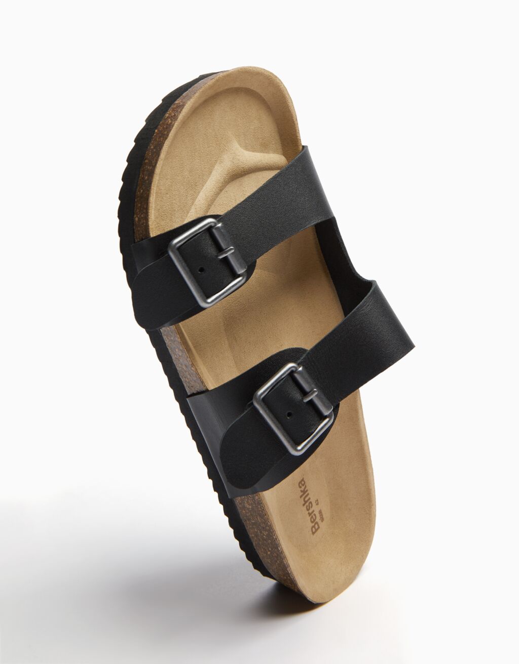 Men’s LEATHER sandals with buckles Men Bershka