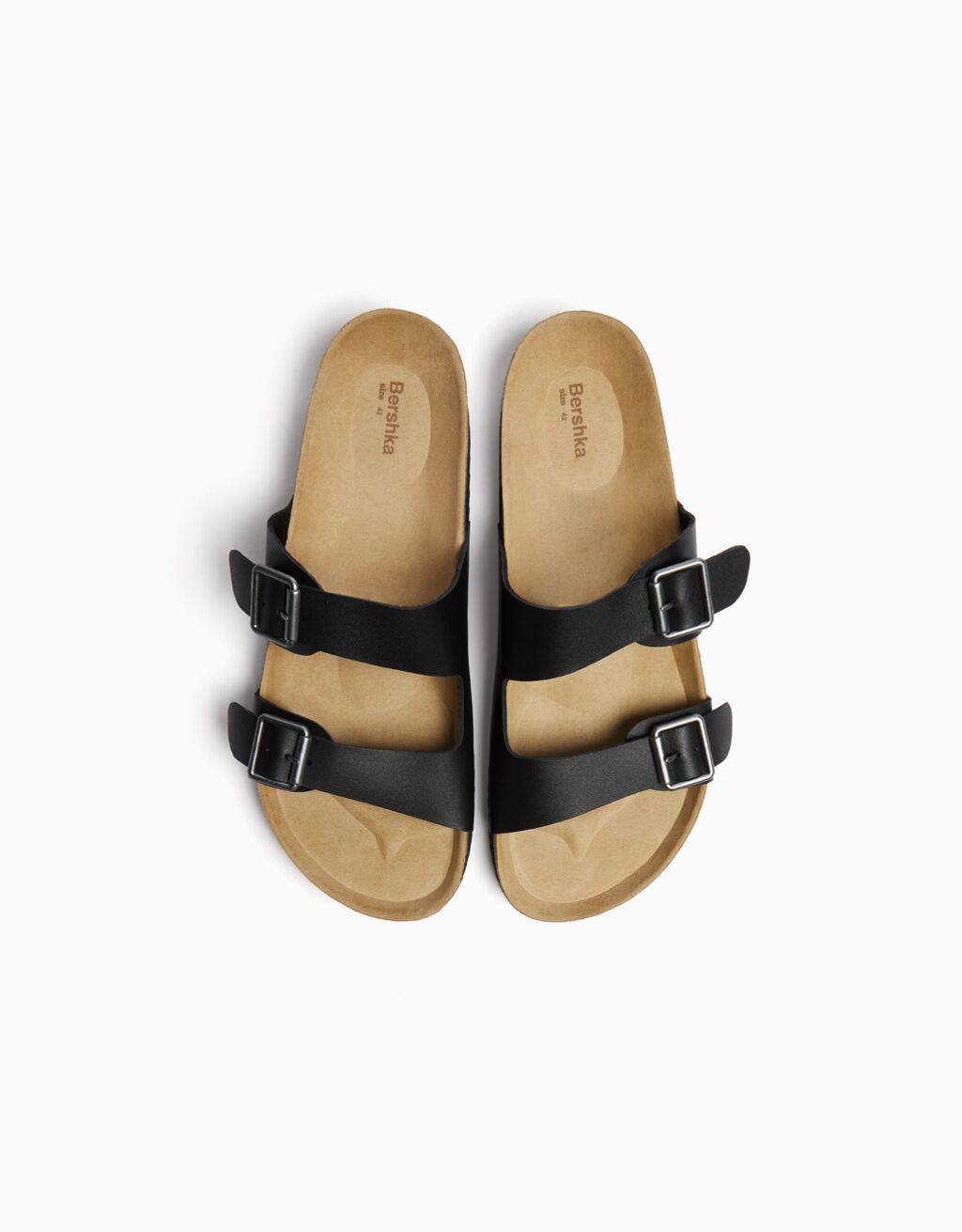 Men’s LEATHER sandals with buckles Men Bershka