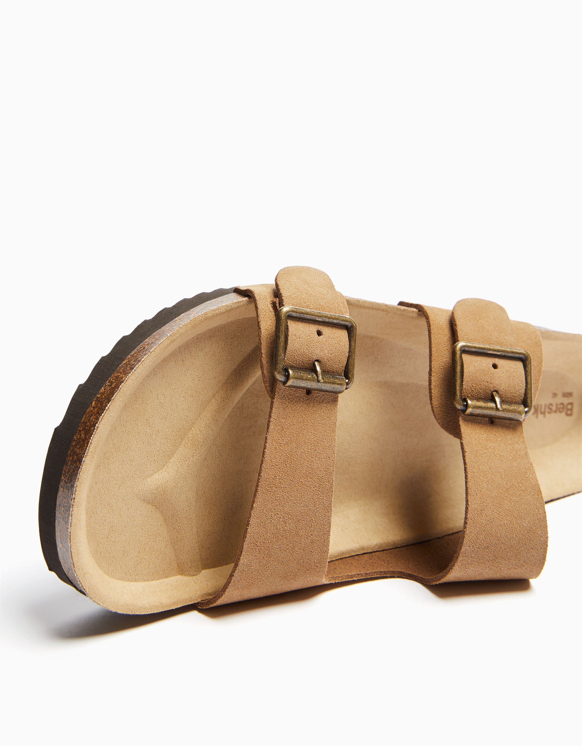 Men’s LEATHER sandals with buckles Men Bershka