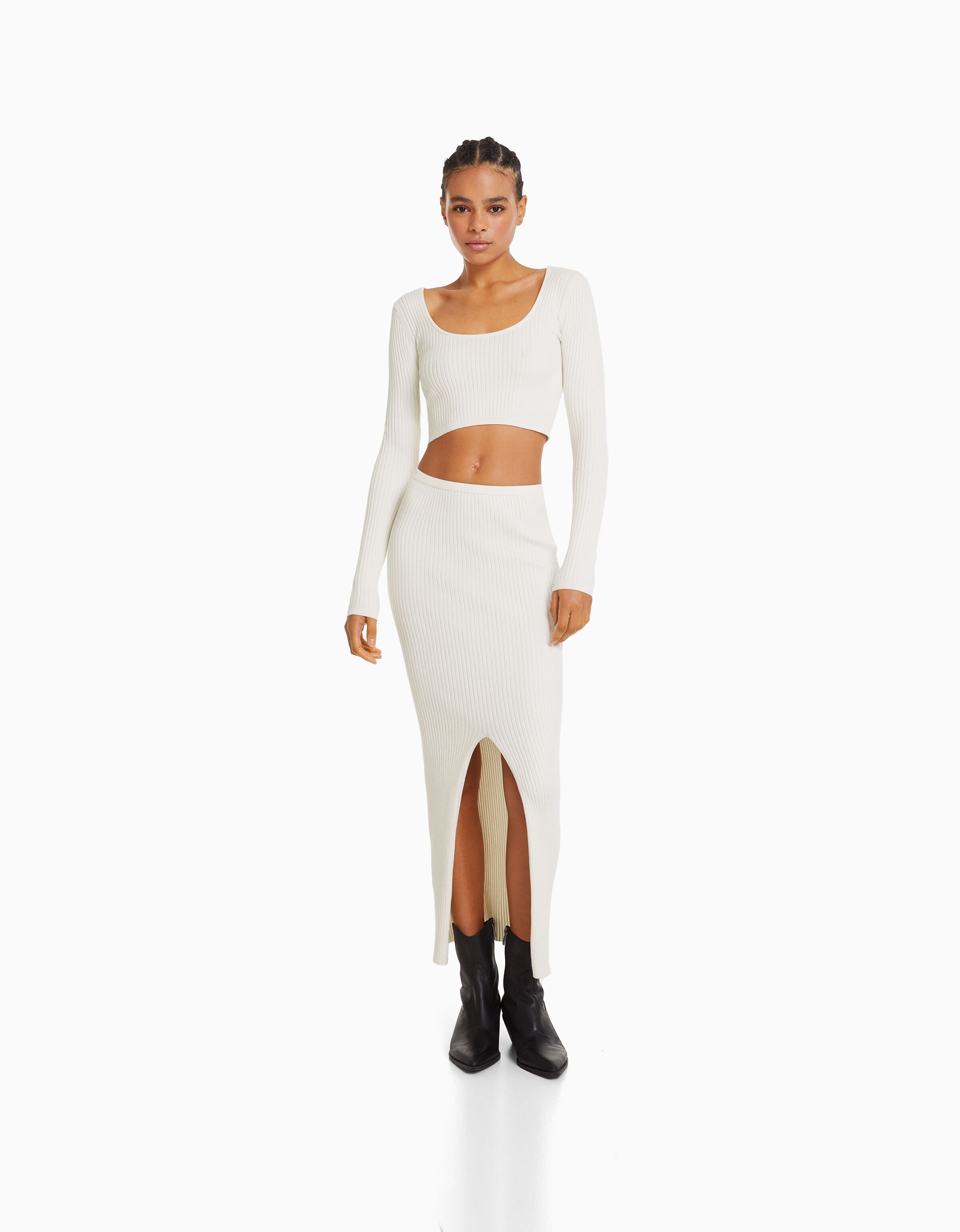 Sweater and store midi skirt set