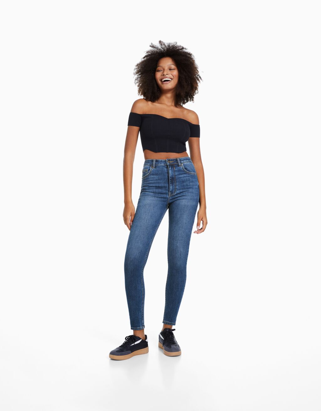 Skinny high waist jeans - Woman | Bershka