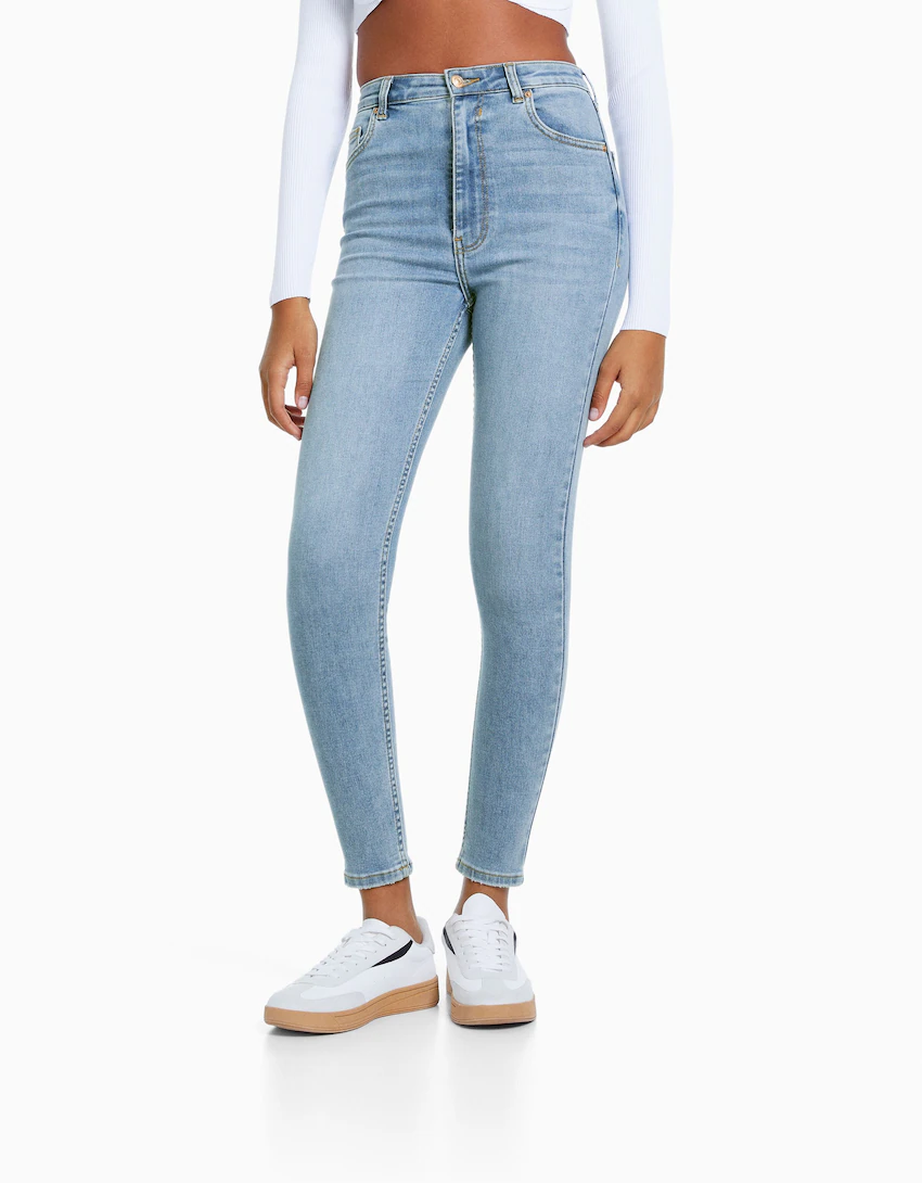 R montar mil Super high-rise skinny jeans - Sale - Women | Bershka