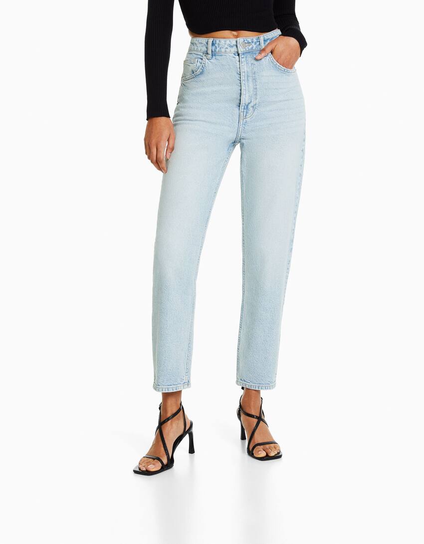 Slim comfort fit mom jeans - Woman | Bershka