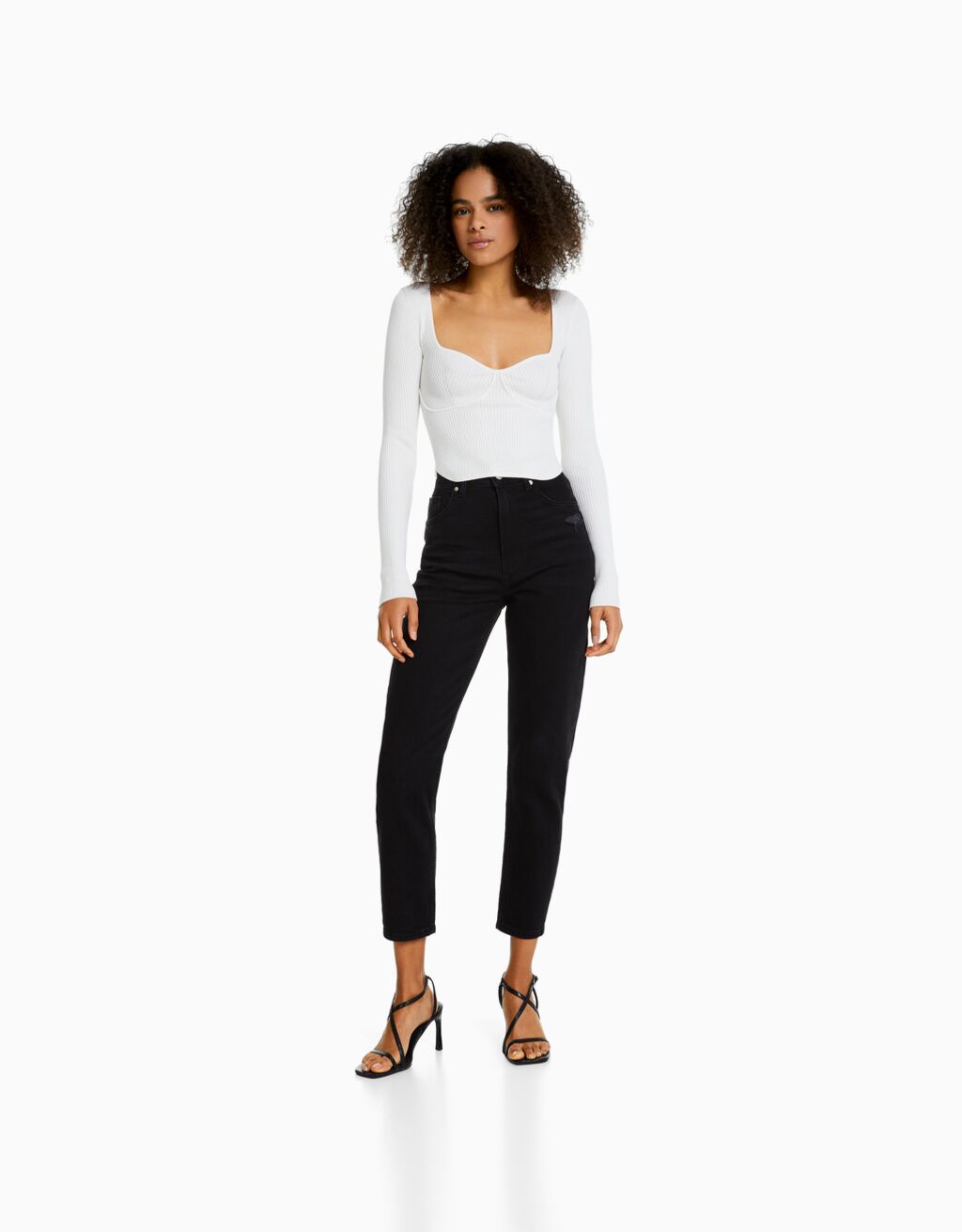 Slim comfort fit mom jeans Woman Bershka