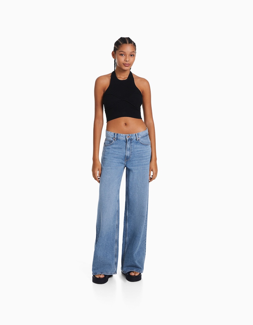 Wide-leg jeans - Women | Bershka