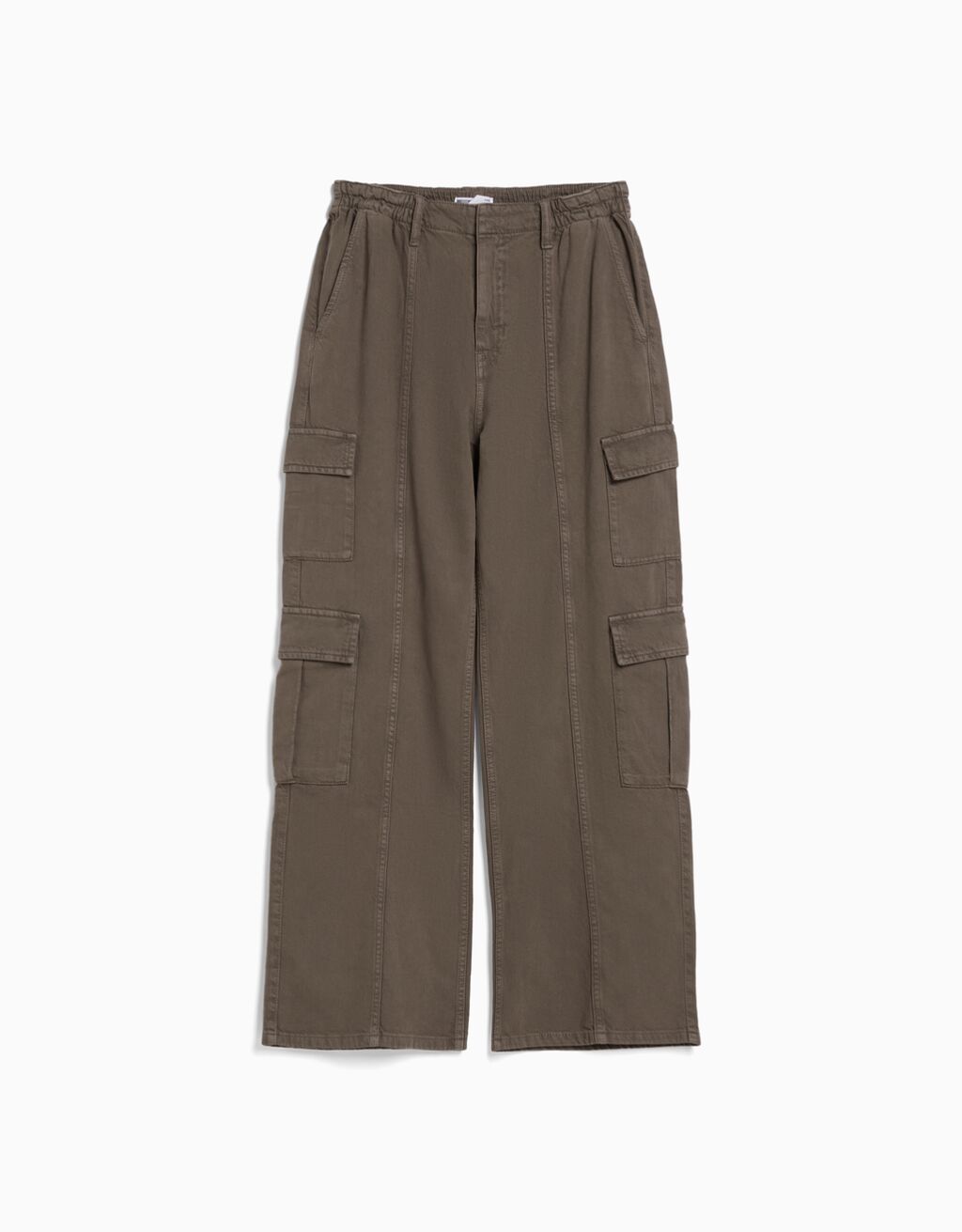 Jeans cargo wide leg multipocket Mujer Bershka