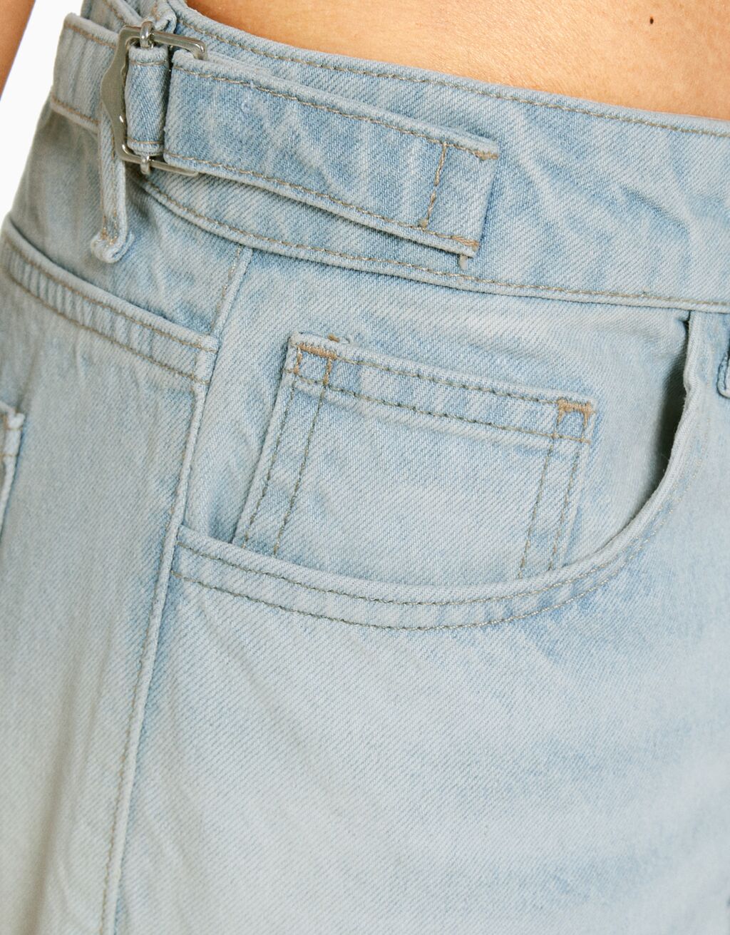 Faded multipocket cargo jeans Woman Bershka