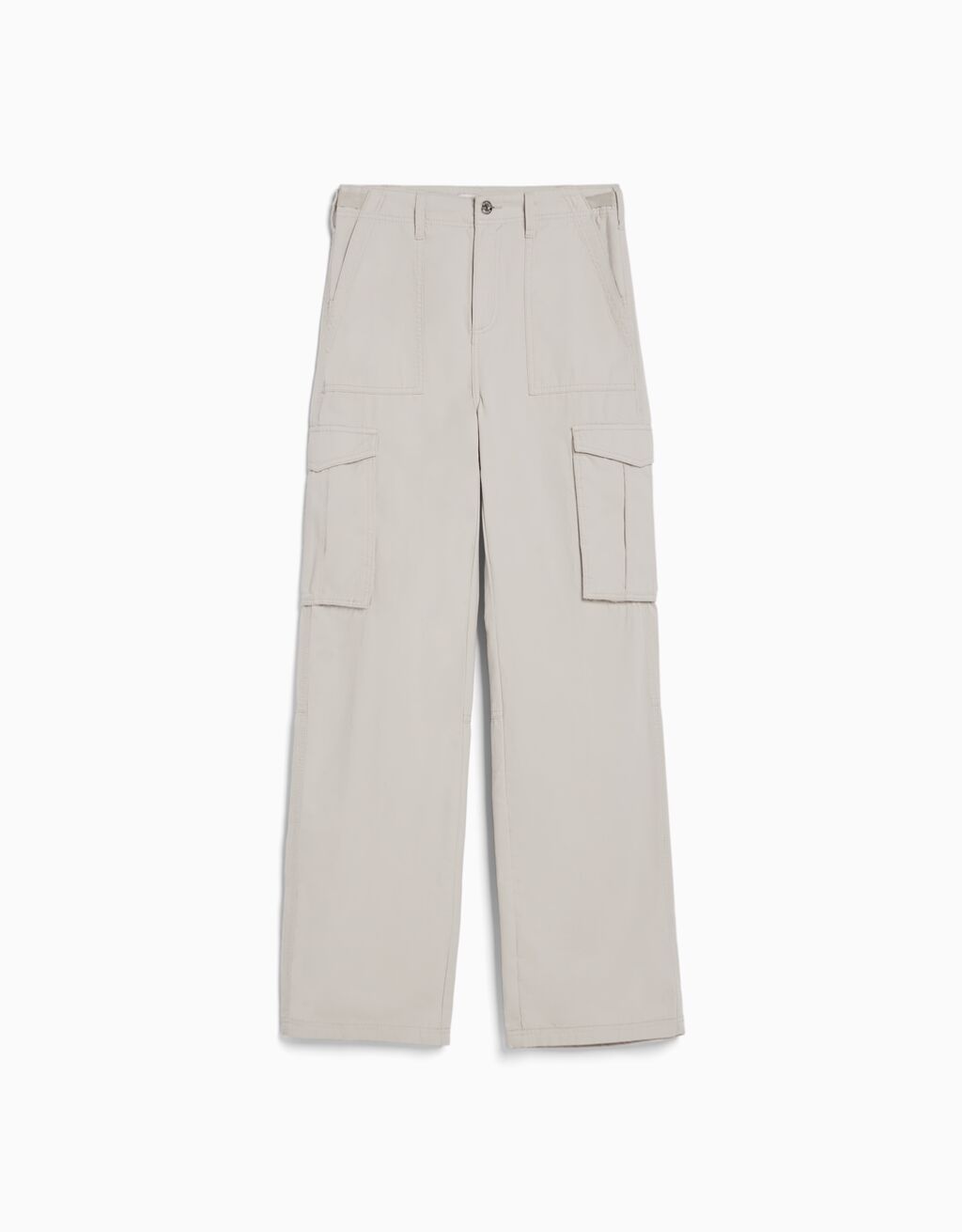 Straight cargo trousers Woman Bershka