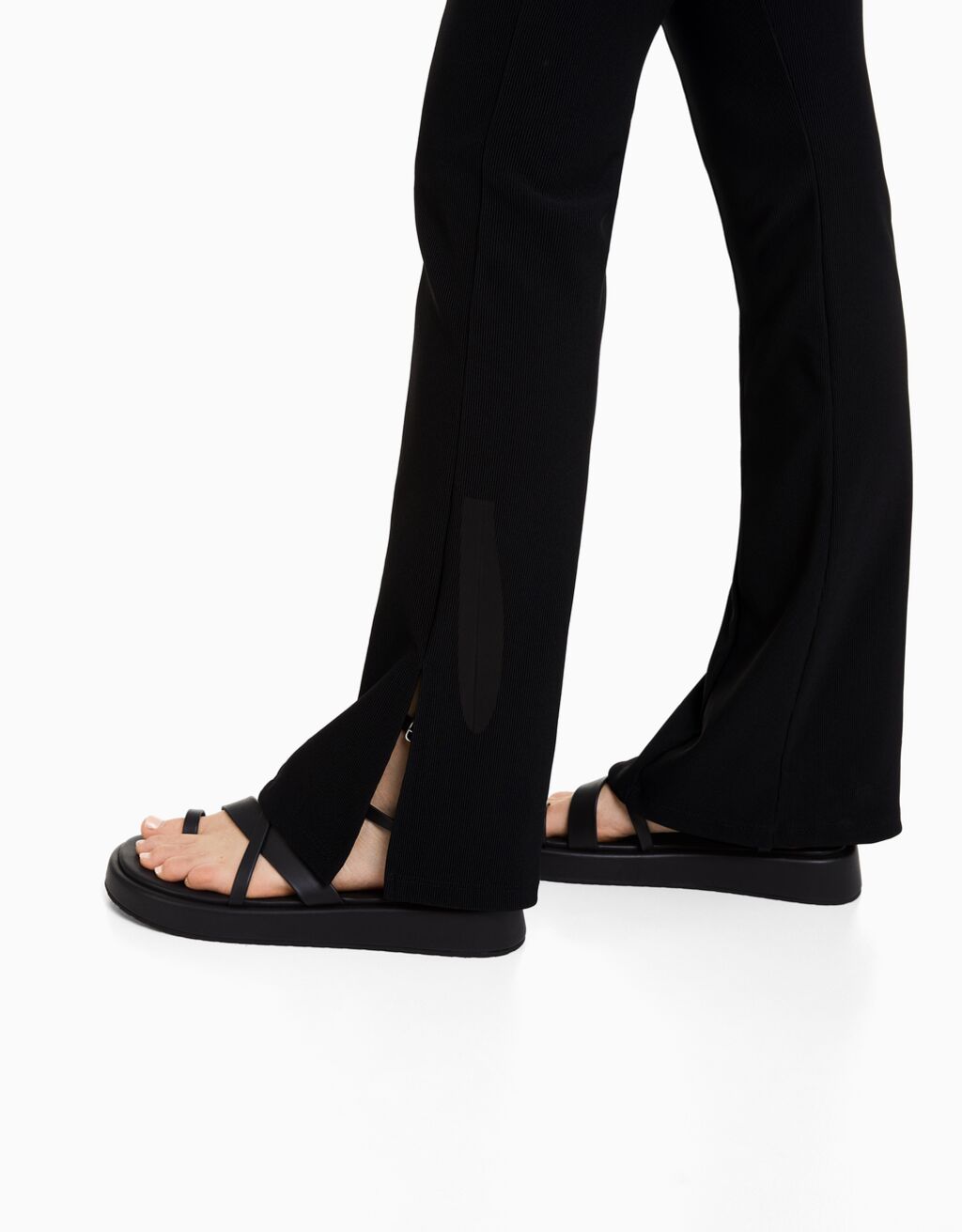 Flared ottoman trousers Woman Bershka