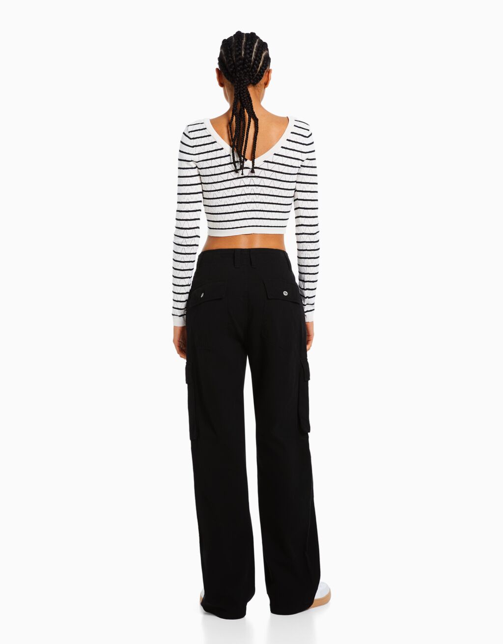 Straight fit cargo pants - Woman | Bershka