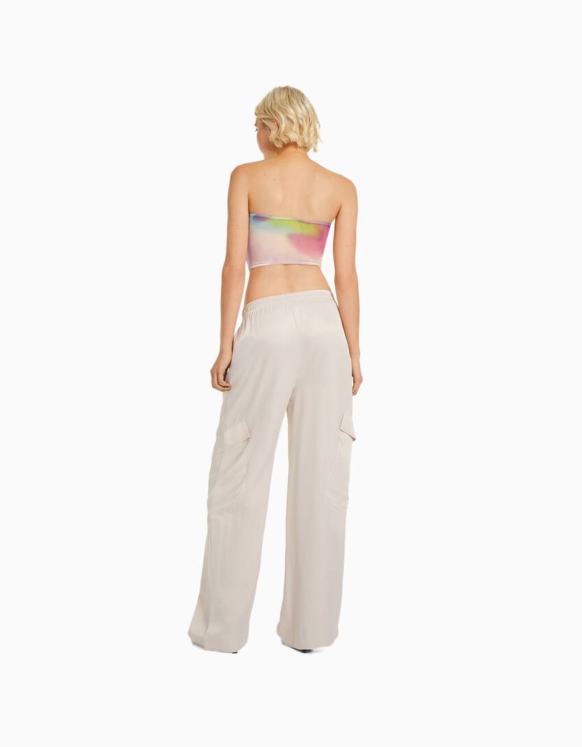 bershka wide leg trousers