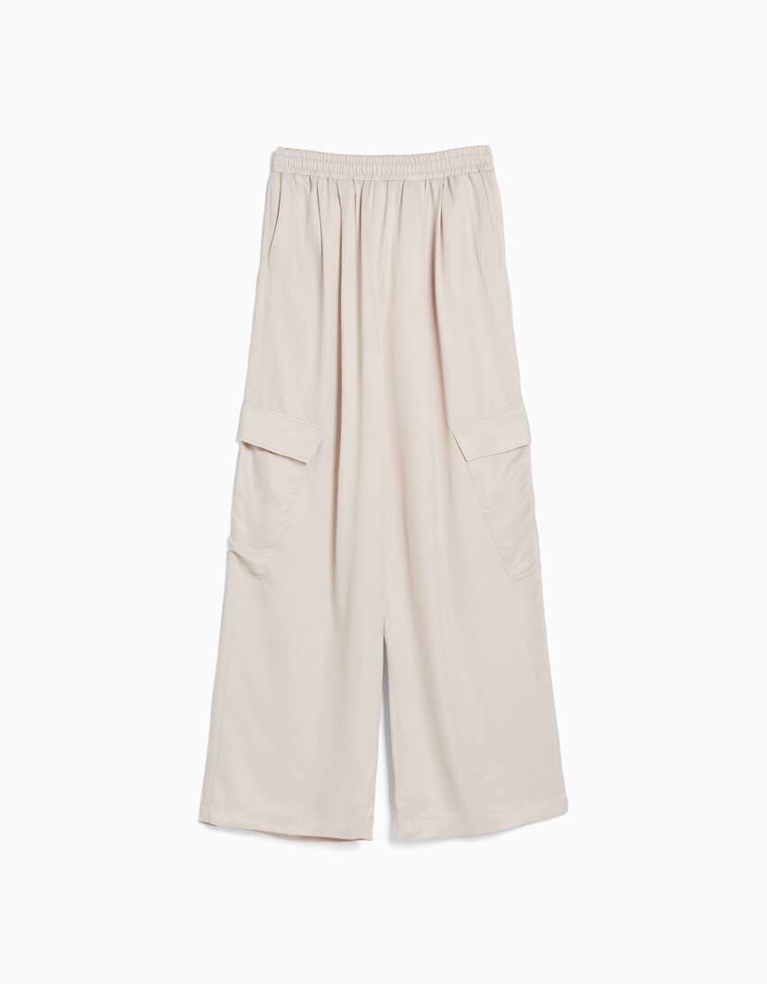 bershka wide leg trousers