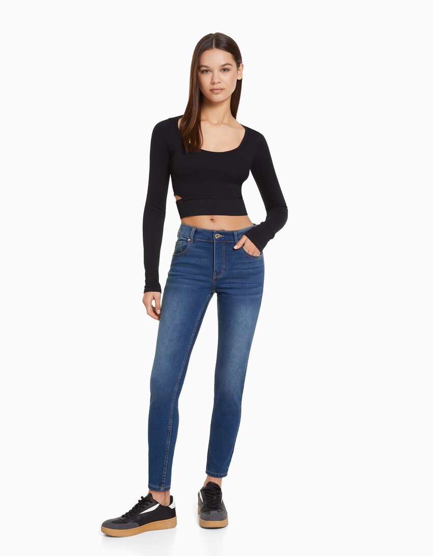 vela Terminal lotería Push-up skinny jeans - Women | Bershka