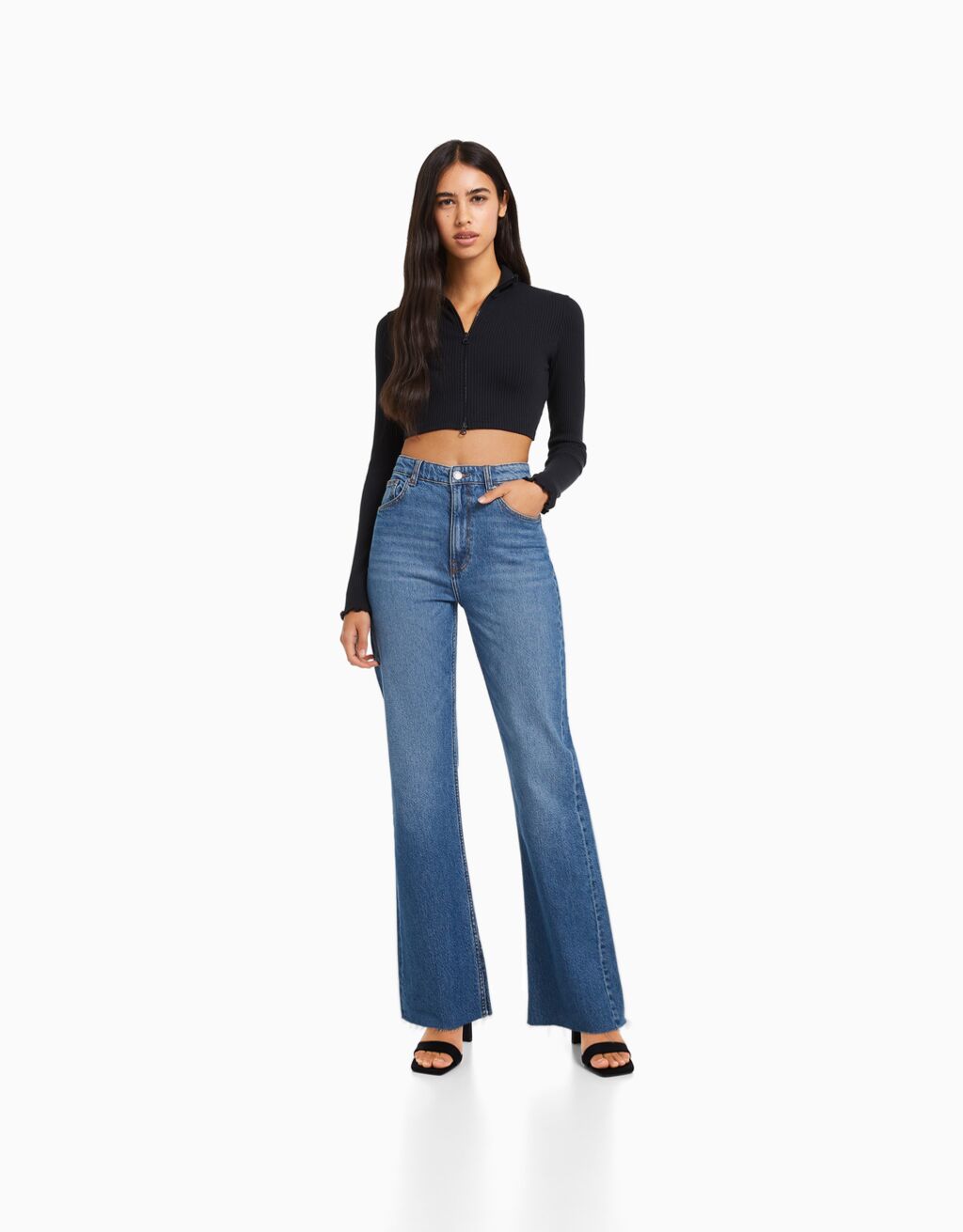 Comfort jeans with side vent