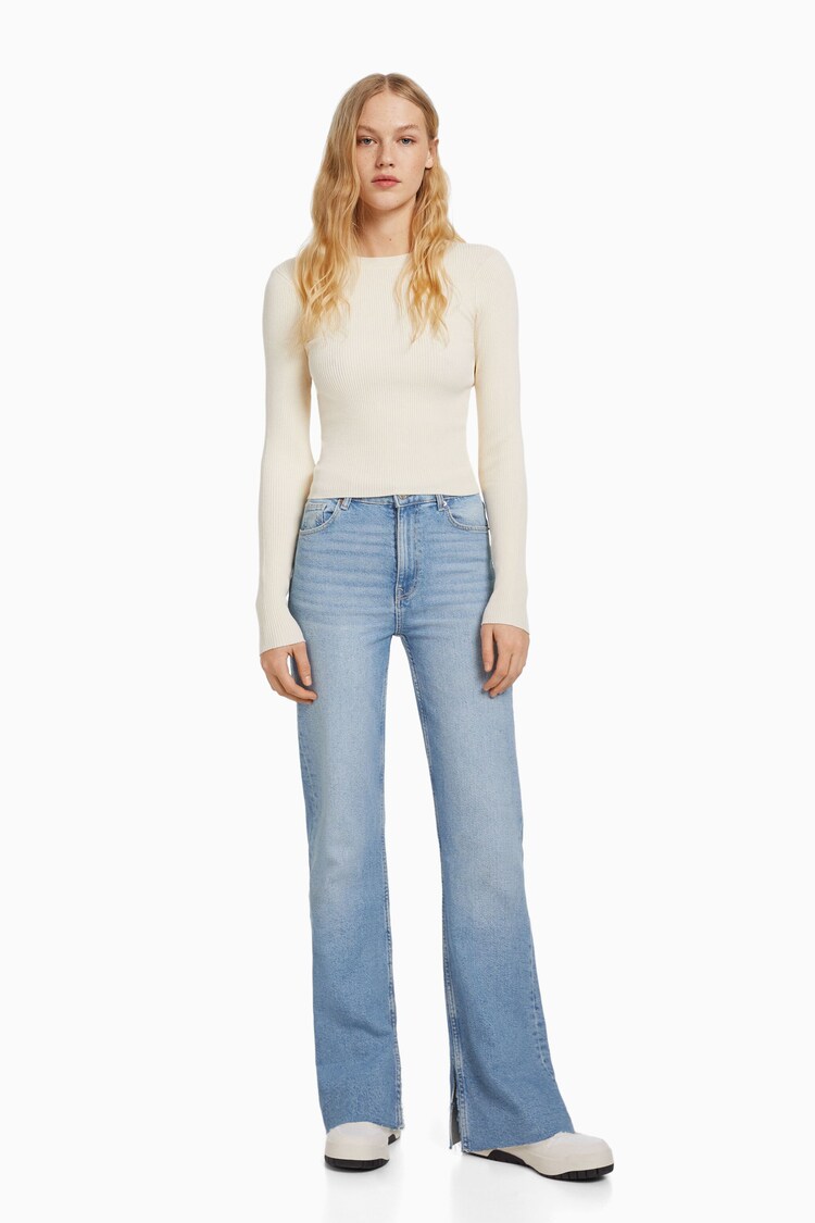Jeans comfort spacco laterale