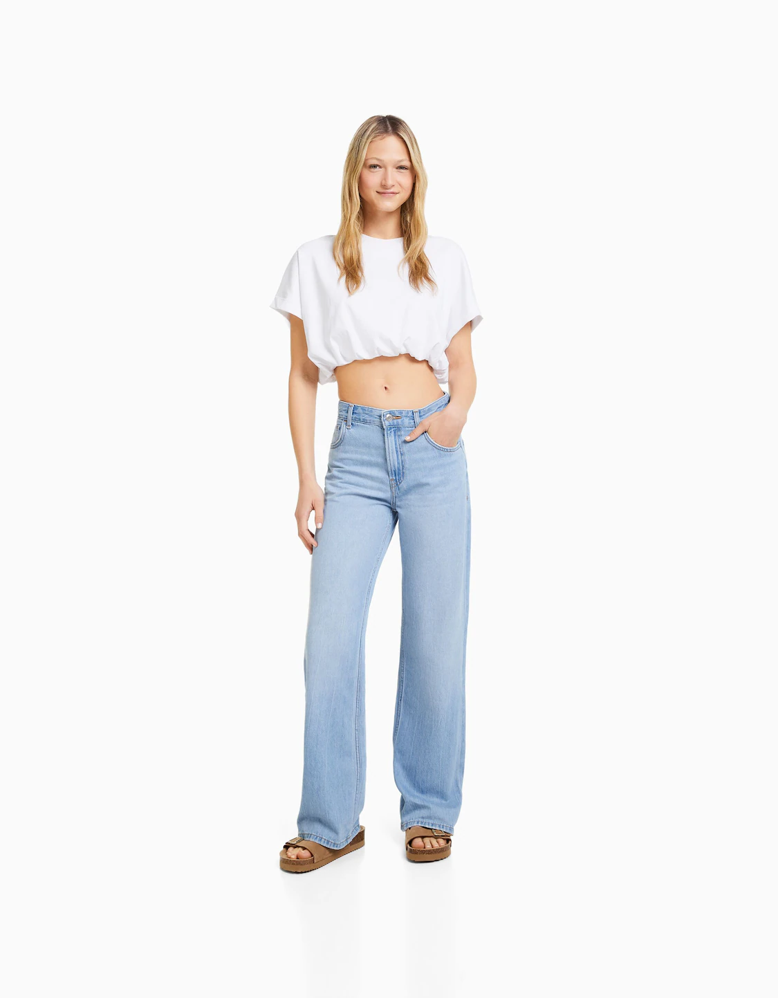 Wide-leg jeans - Jeans Women Bershka