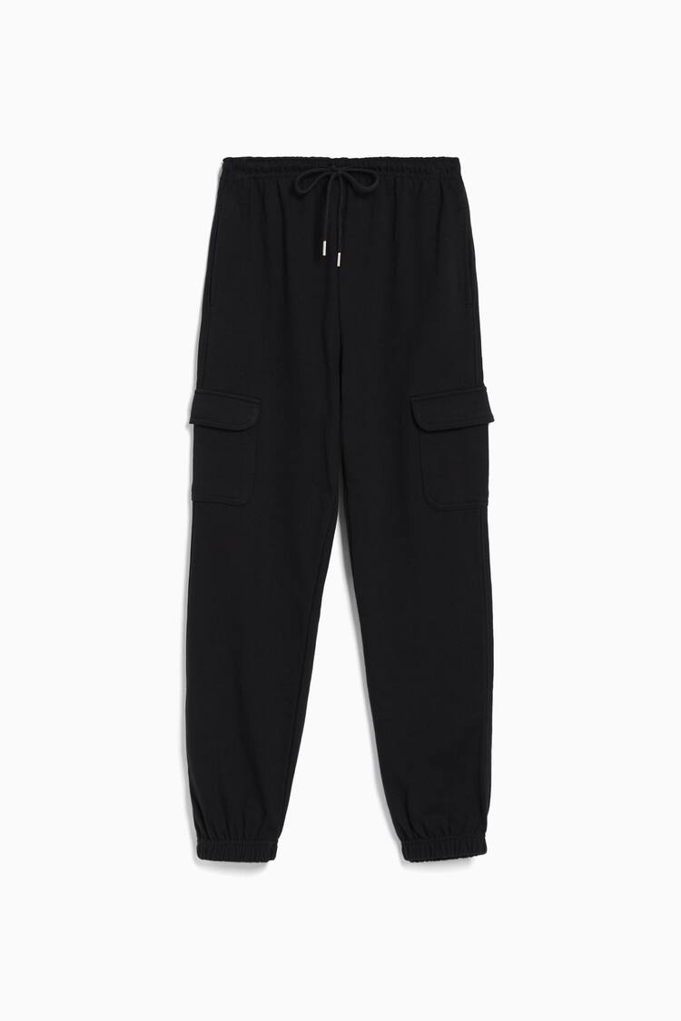 Plush trousers with pockets