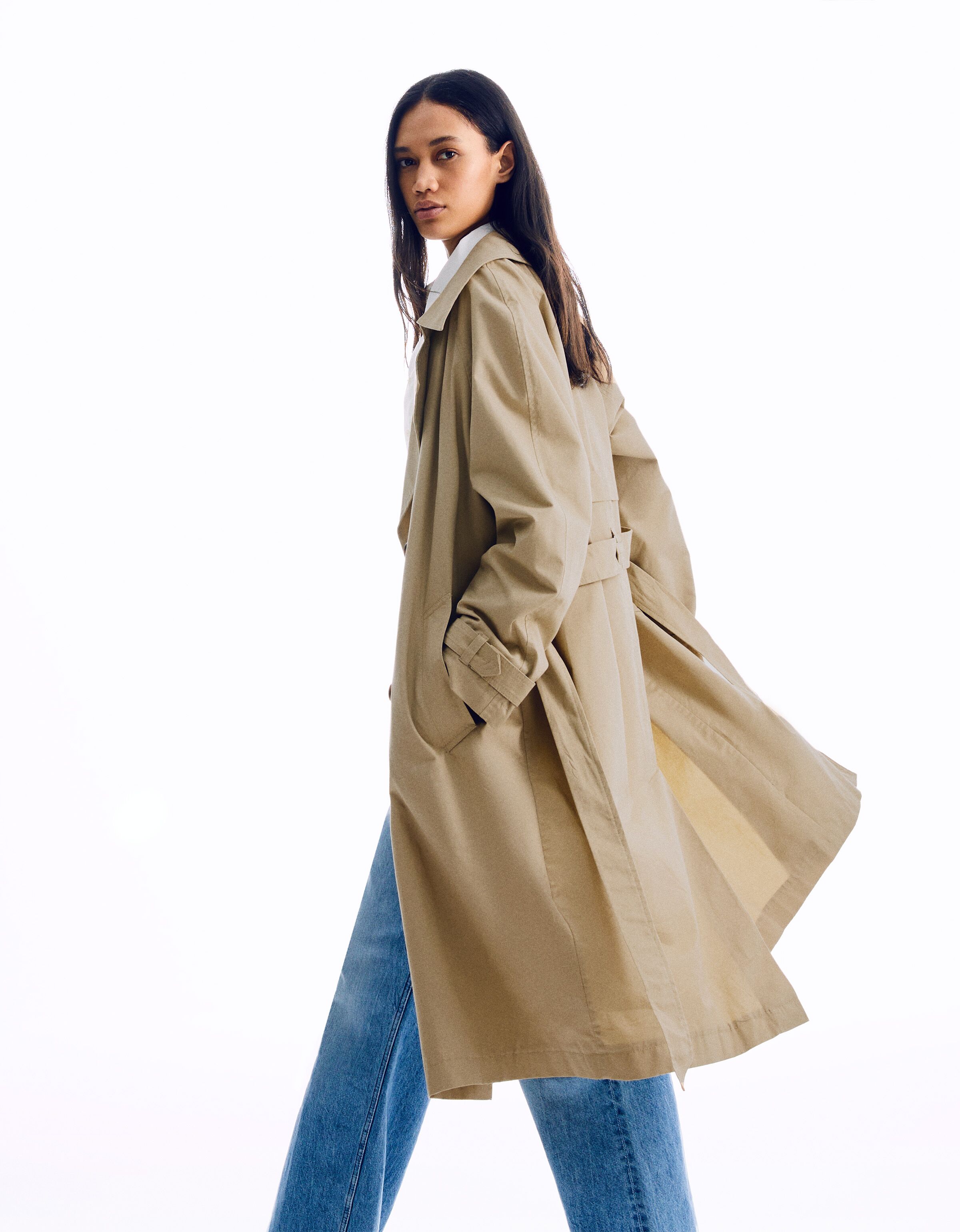 海外最新 Bershka コート Bershka ベルシュカ ファーロングコート