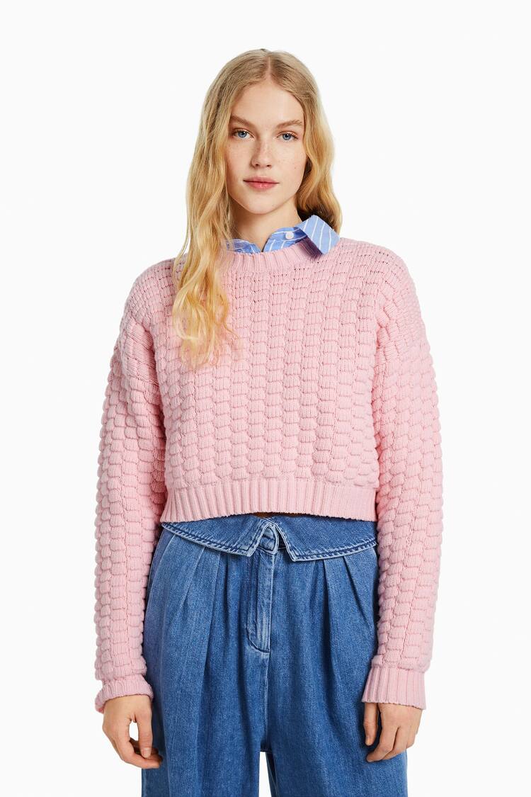 Sweater with a textured weave