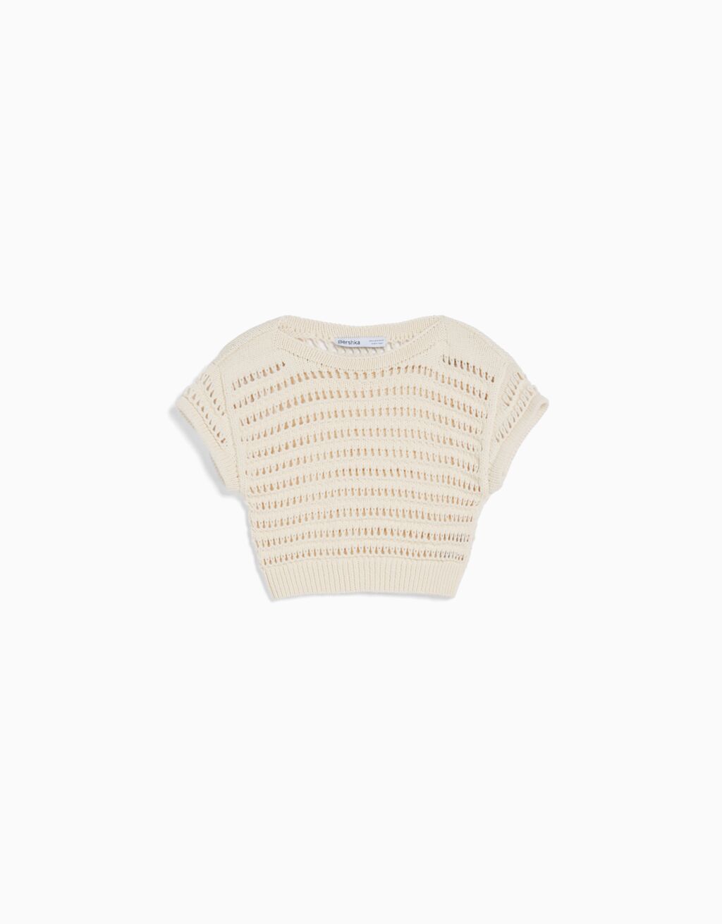 Short Sleeve Open Knit Sweater Women Bershka 