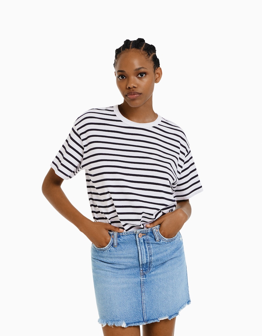 T-shirt oversize à manches courtes - Tee-shirts - Femme