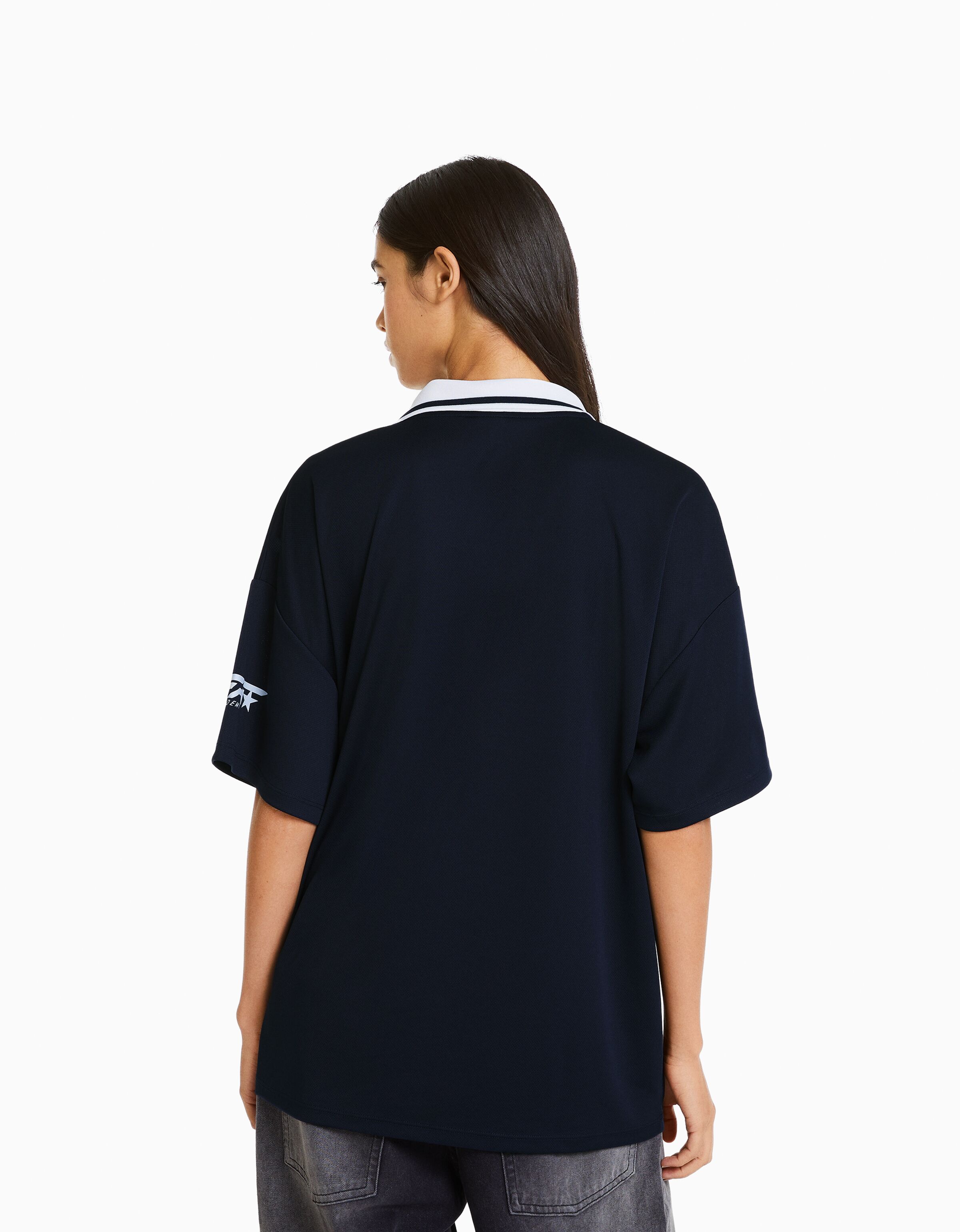 bershka colour block shirt