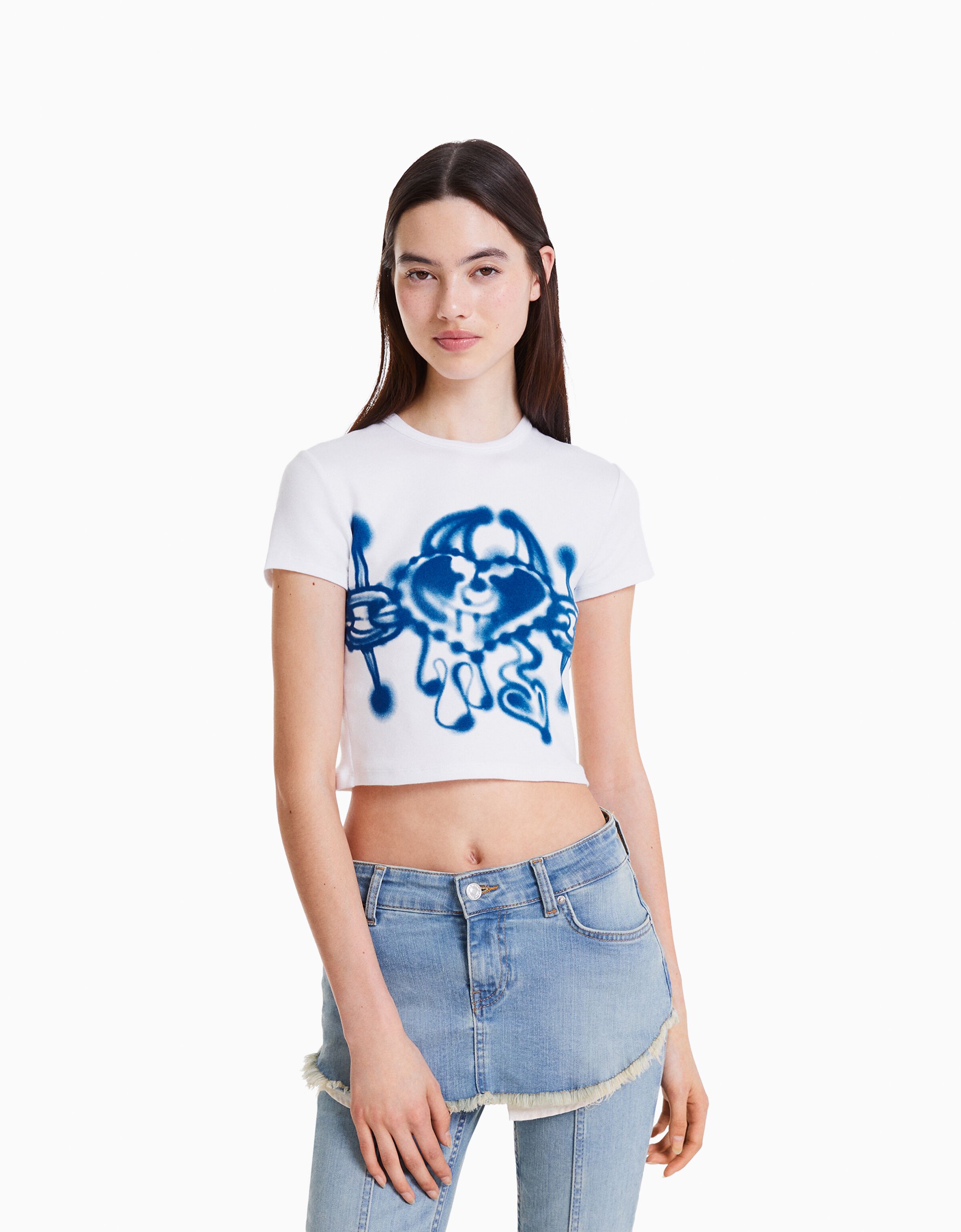 bershka colour block shirt