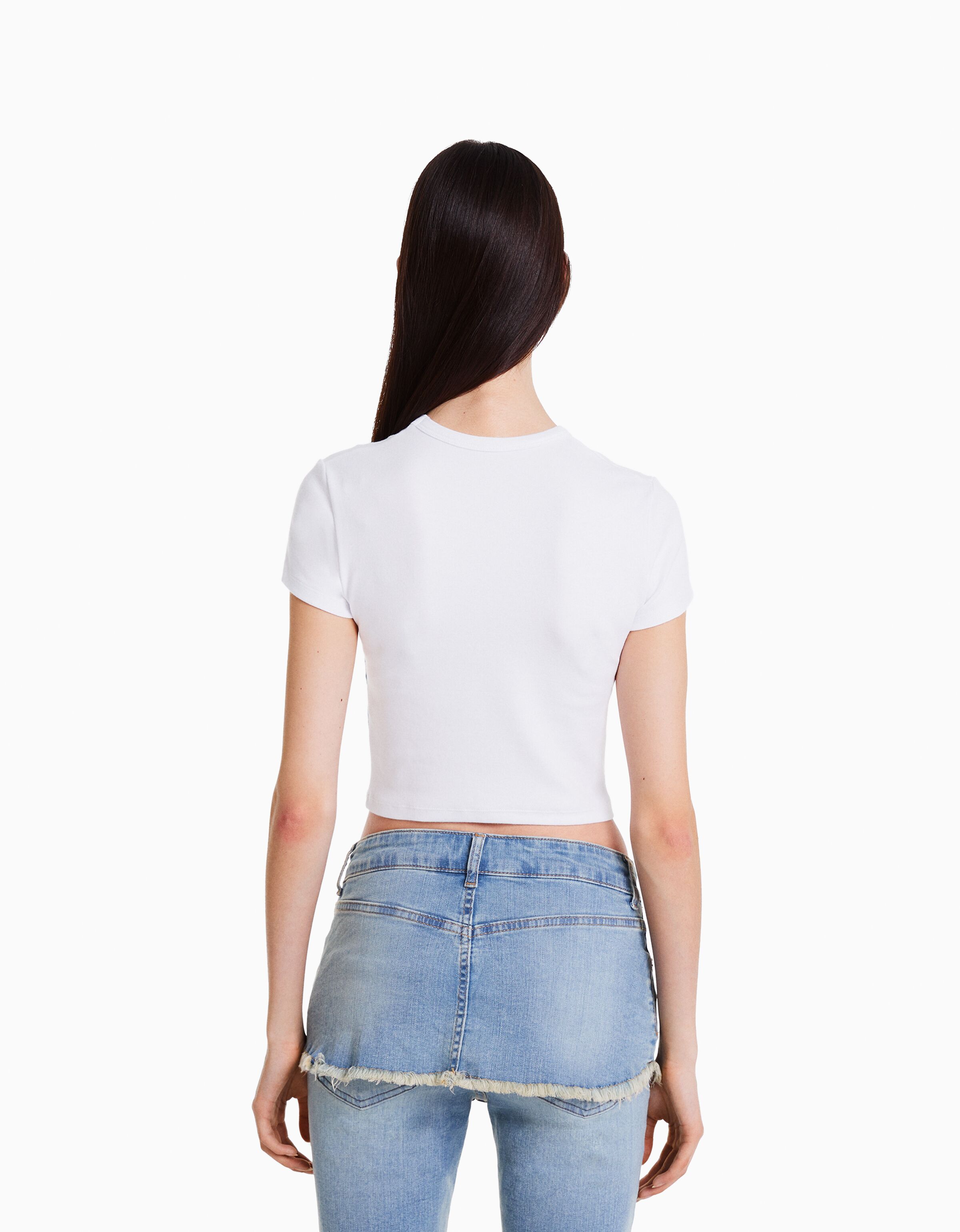 bershka colour block shirt