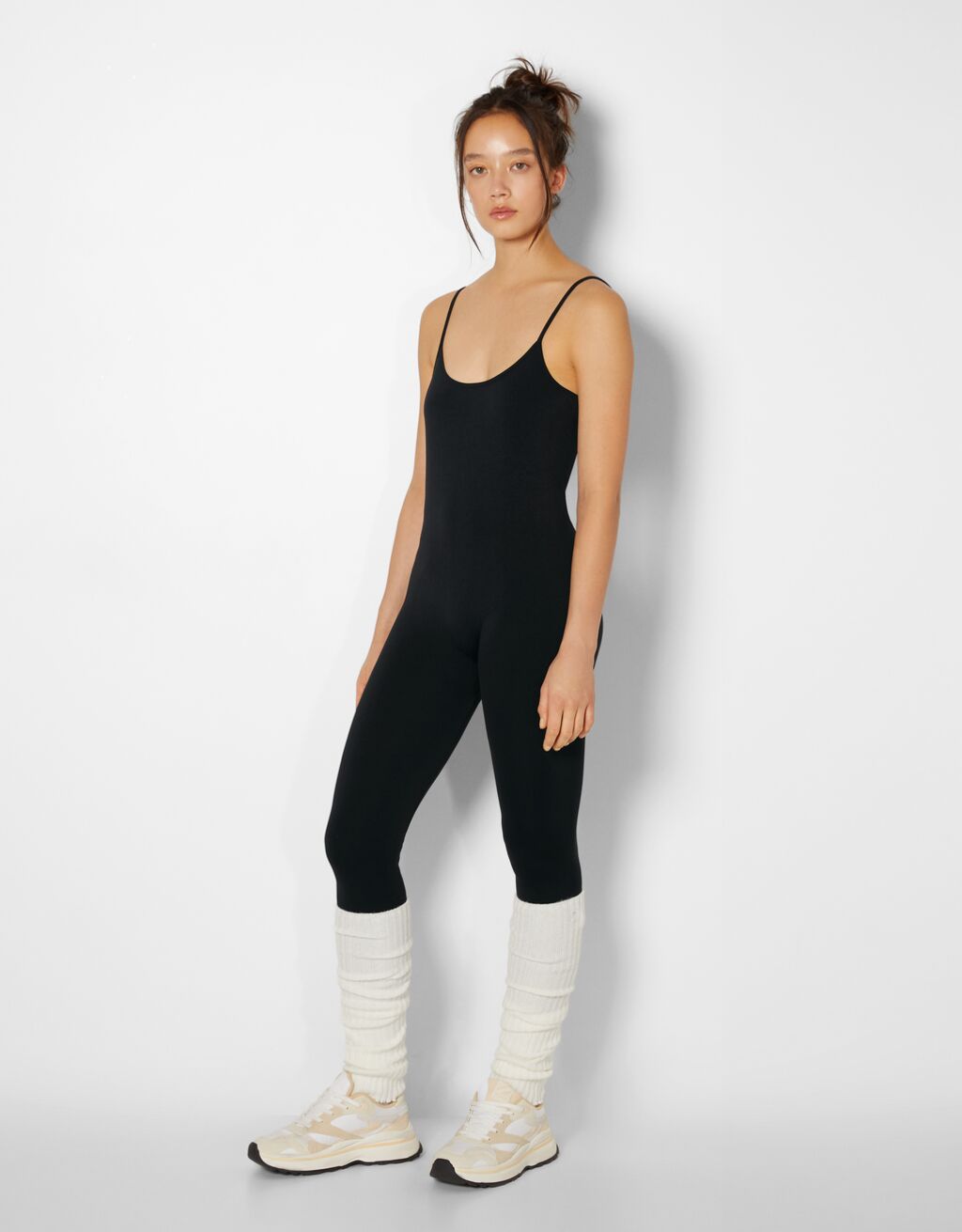 Seamless jumpsuit with straps - Woman | Bershka