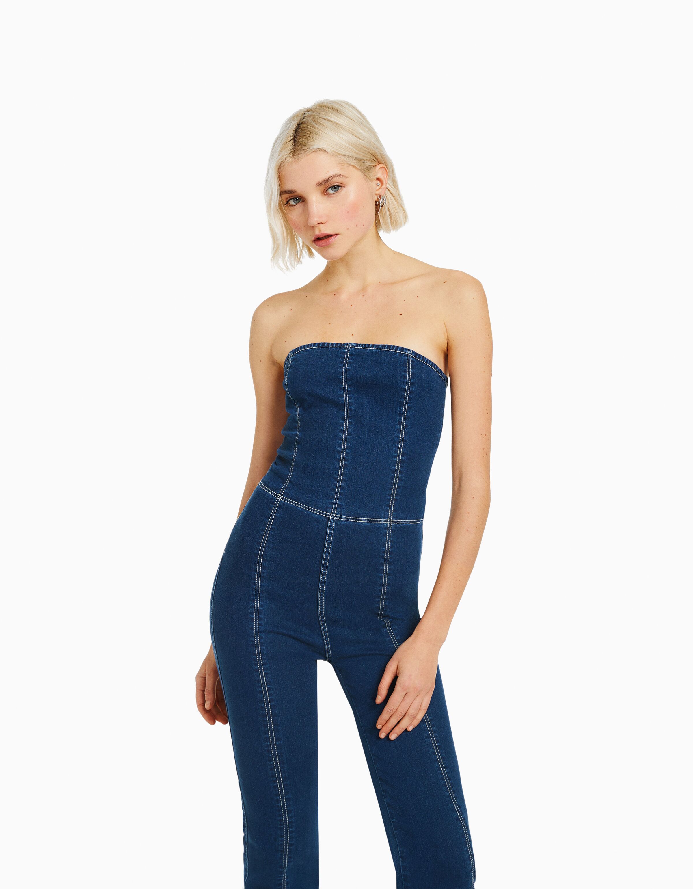 denim jumpsuit bershka