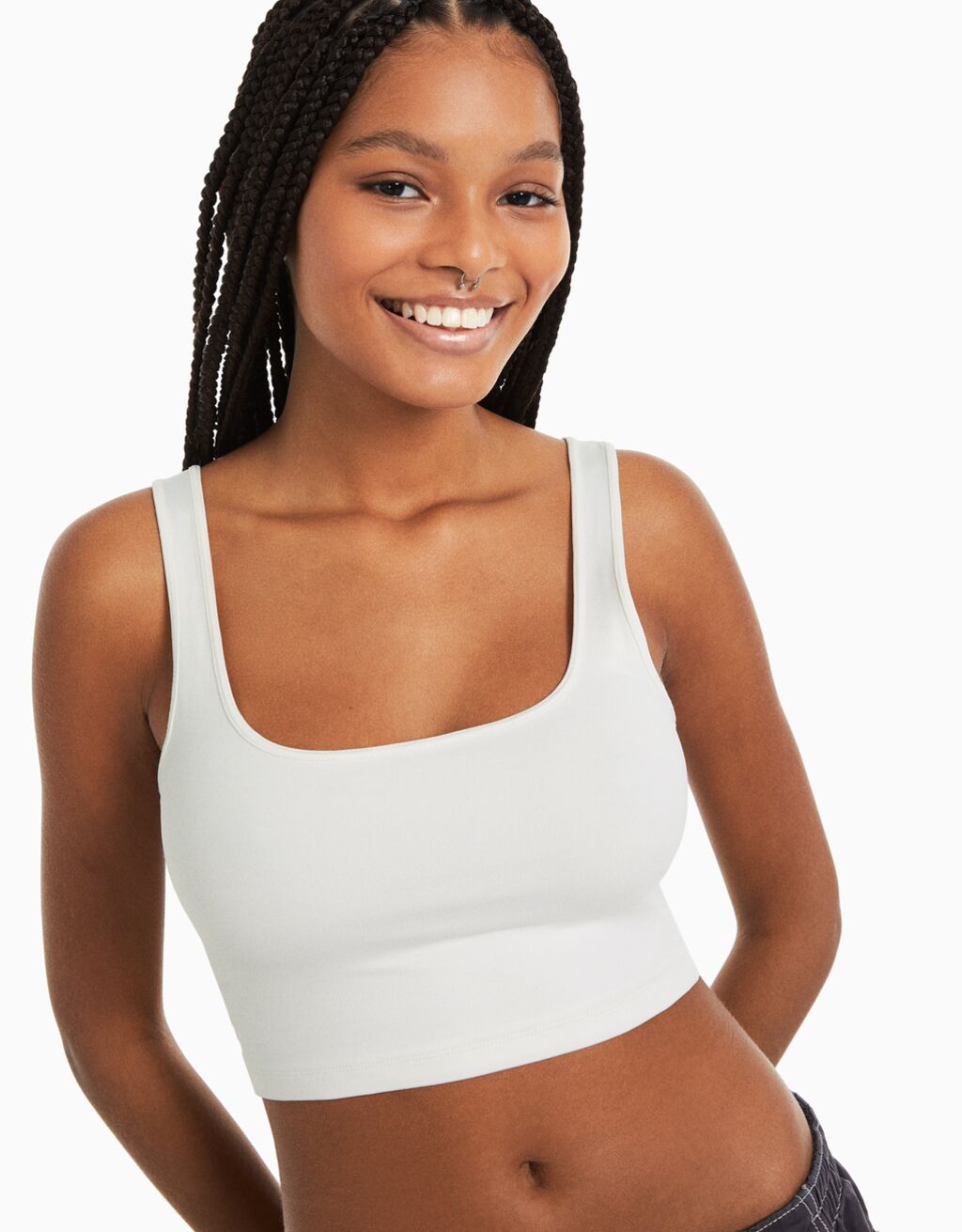 Top with wide straps - Woman | Bershka