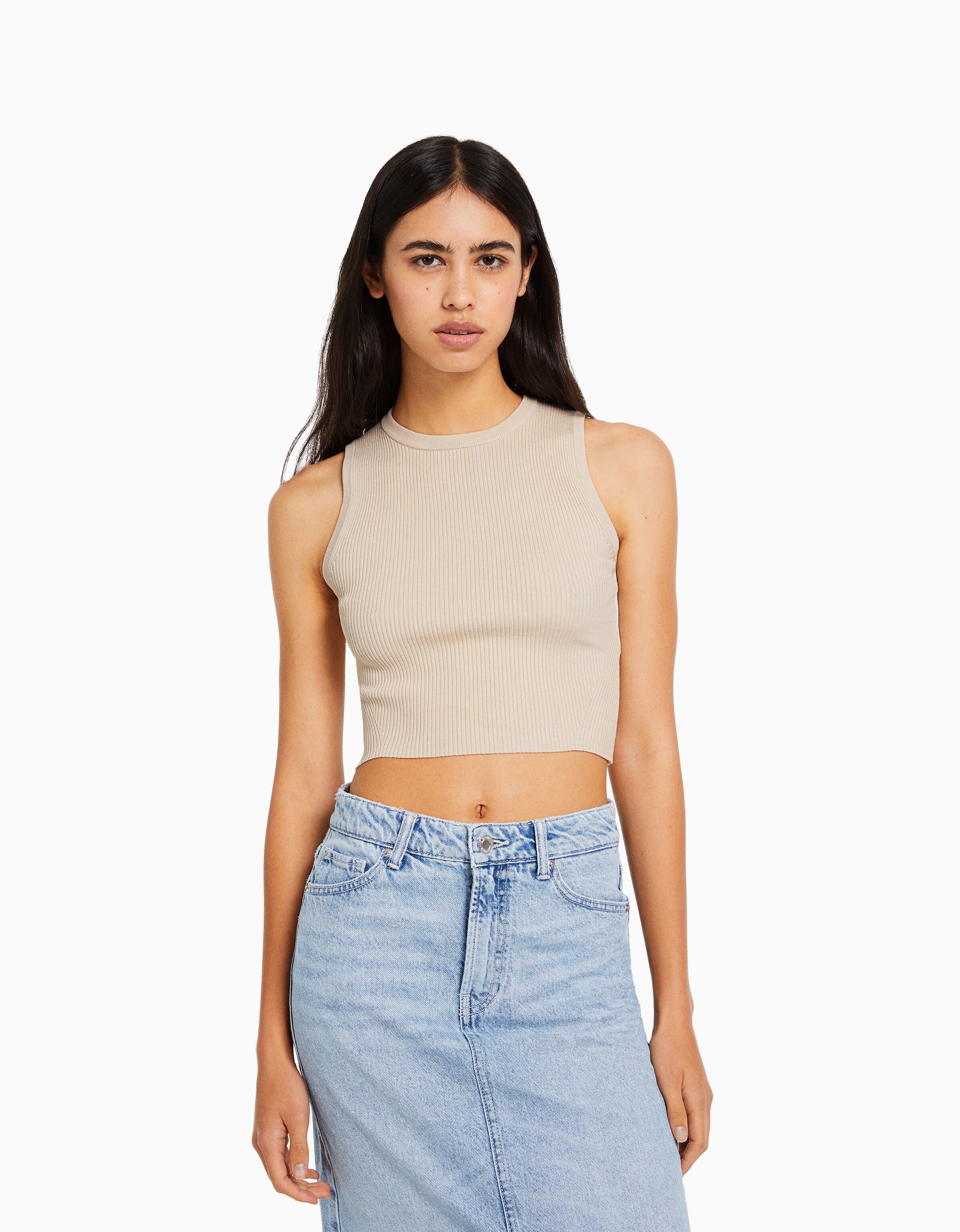 bershka sleeveless top