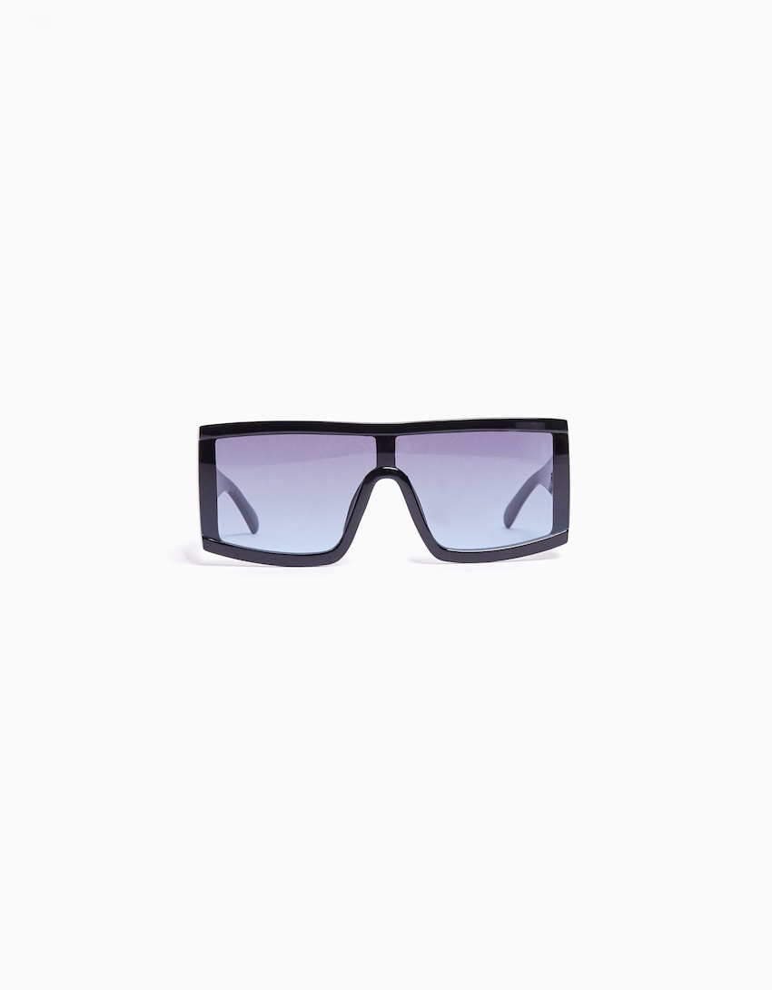 Solbriller med skærmformet brillestel - | Bershka