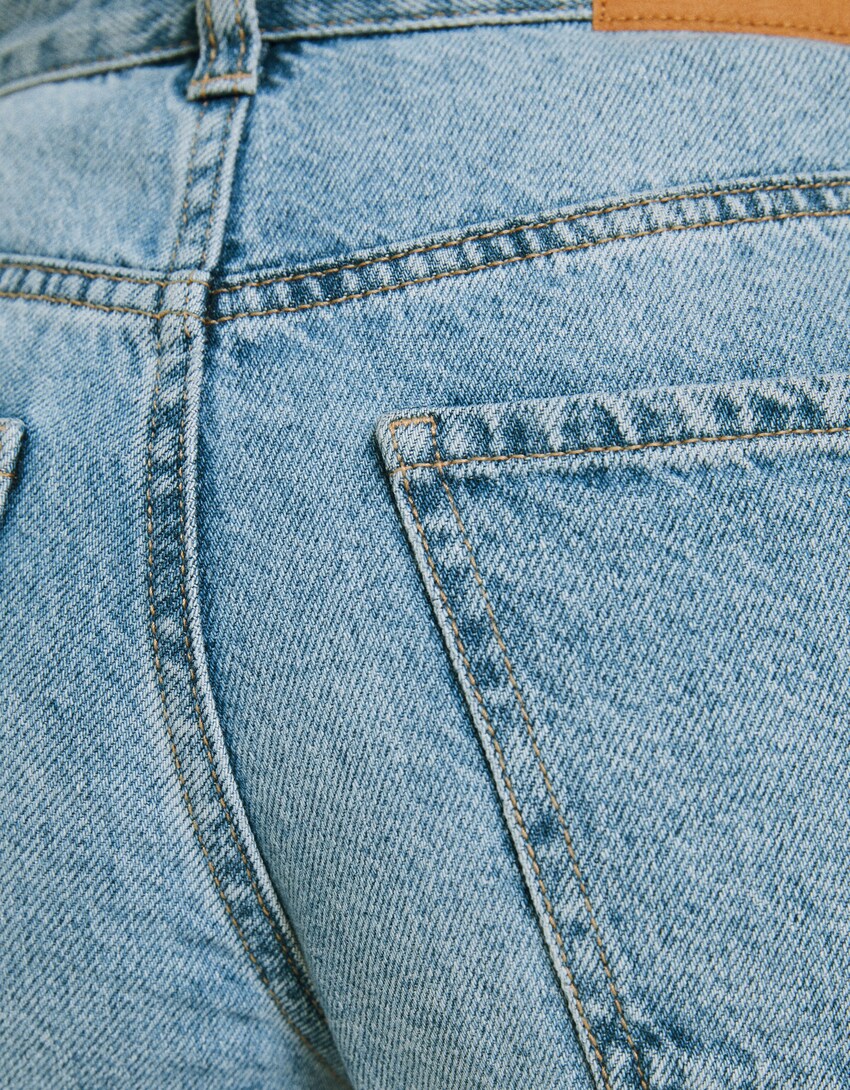 Ripped wide-leg ’90s jeans - Women | Bershka