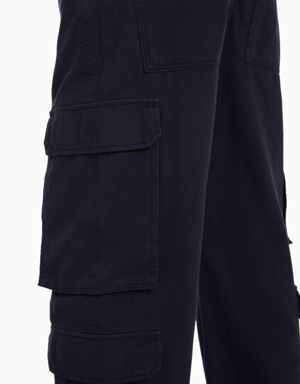 Twill multipocket cargo pants Woman Bershka
