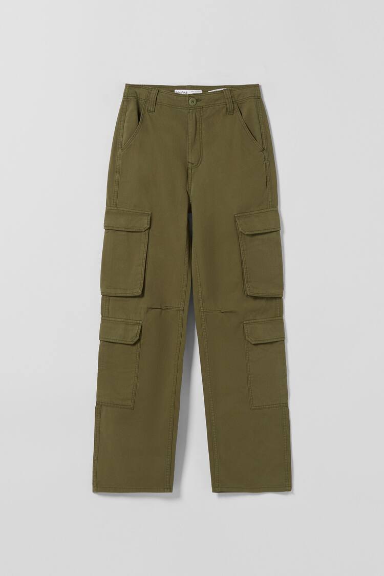 Twill multipocket cargo trousers