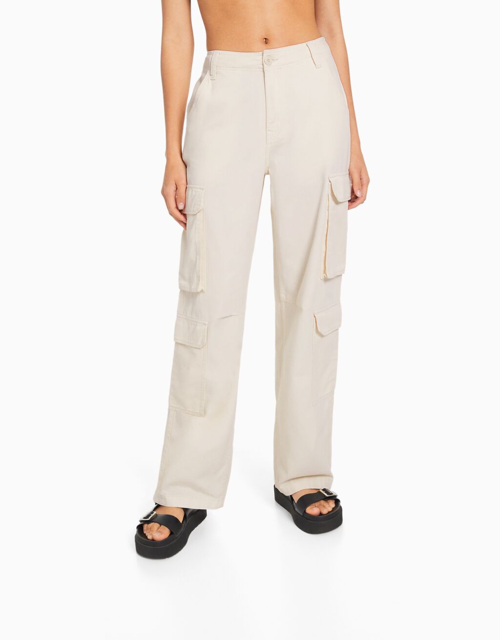 twill multi pocket cargo trousers