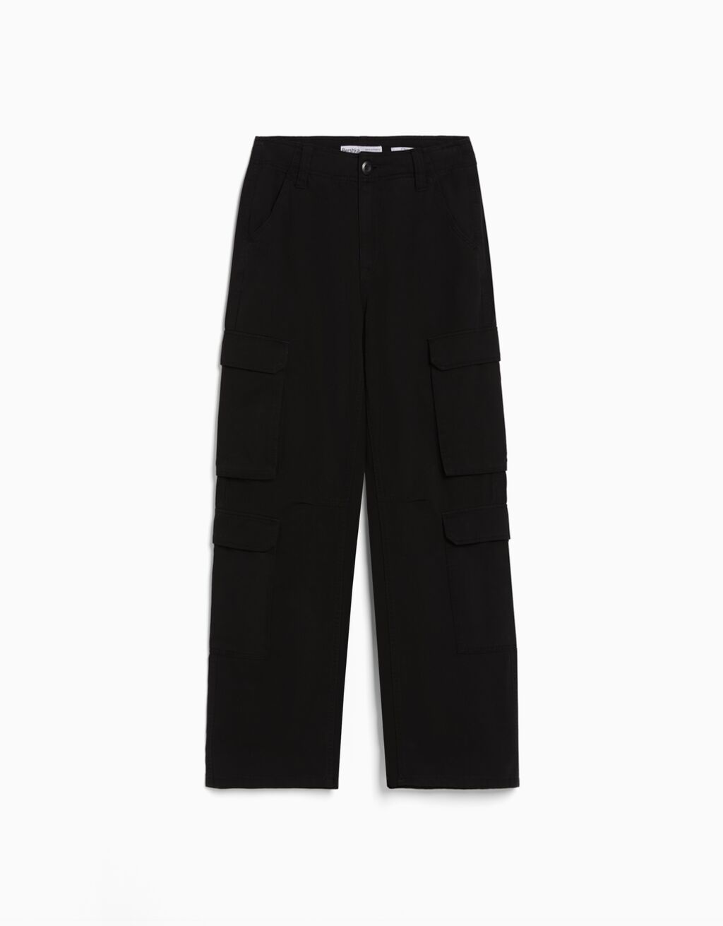 Twill multipocket cargo pants Woman Bershka