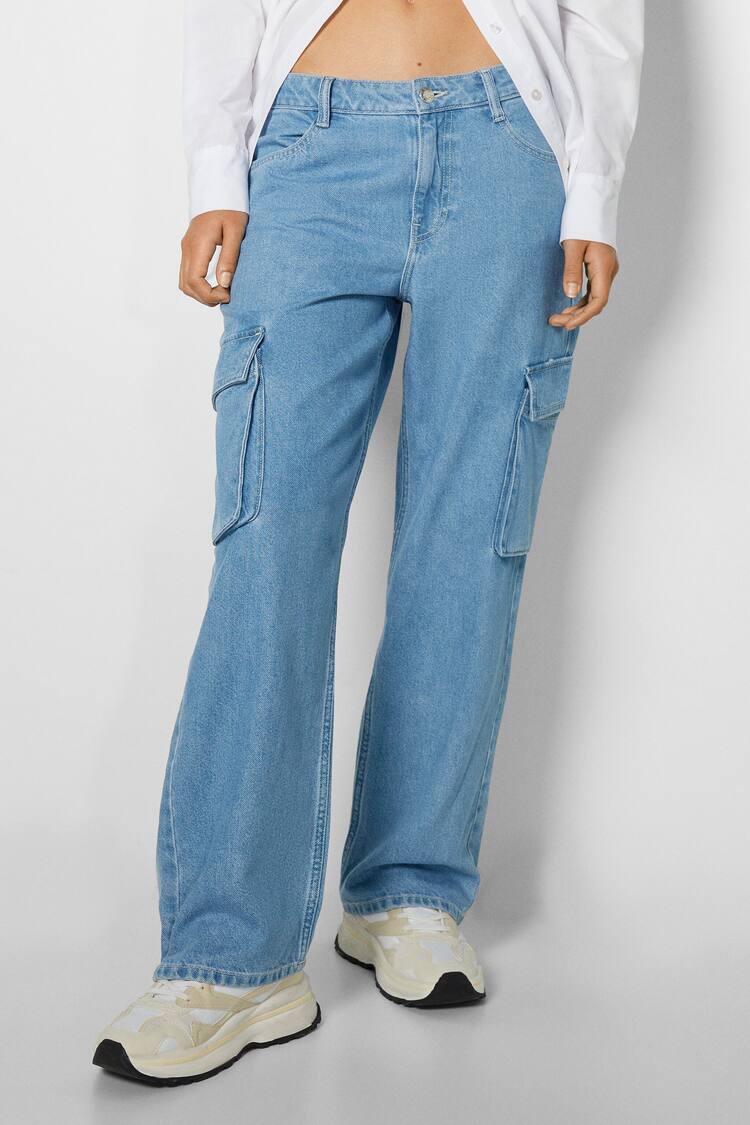 Jeans direitas cargo