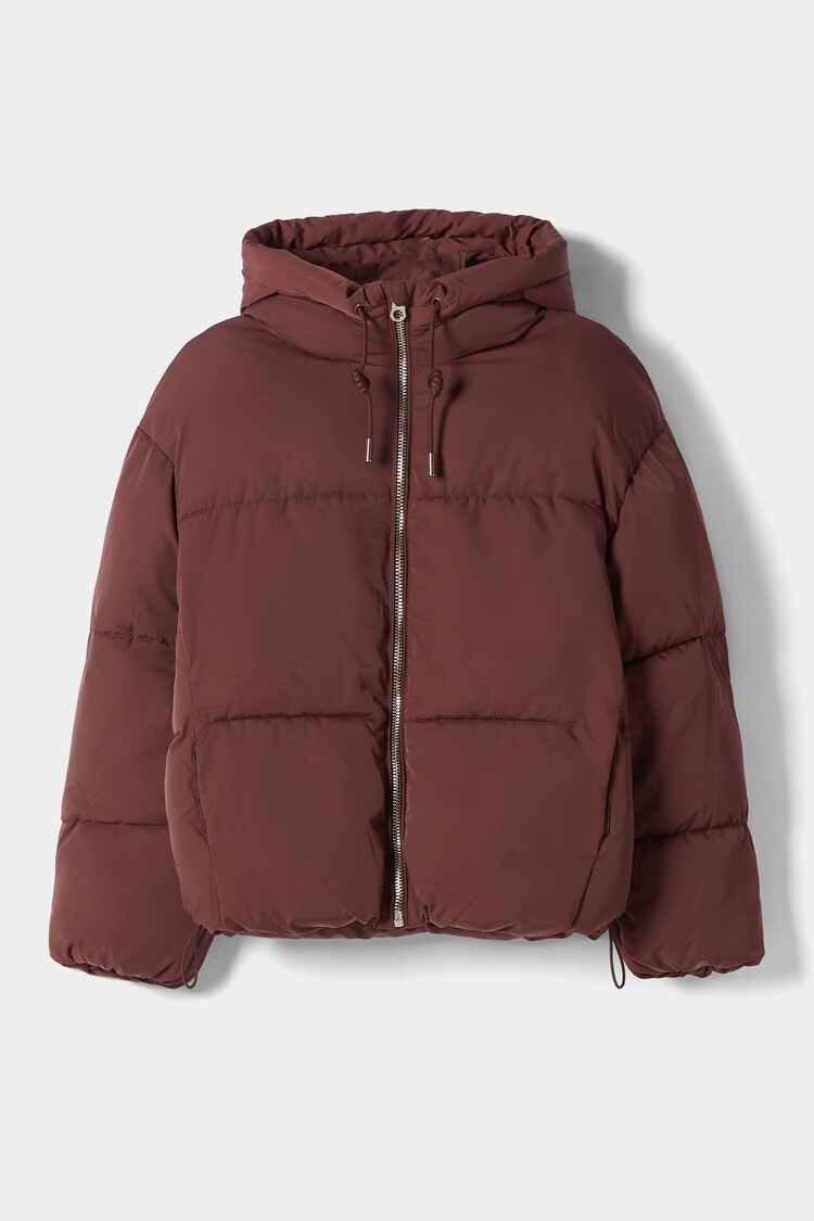 Stepēta ‘oversize’ stila jaka ar kapuci