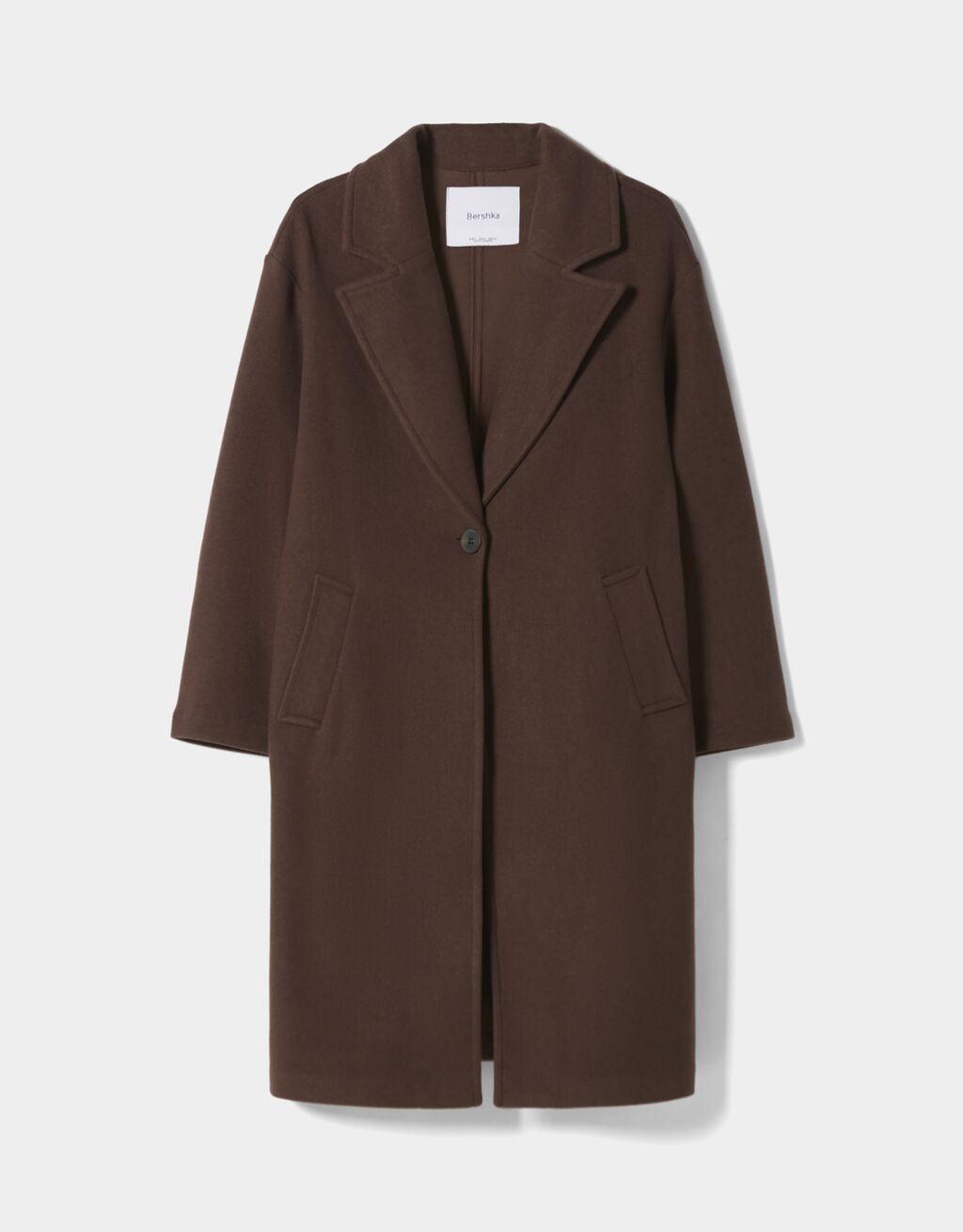 Drop-shoulder heavy cloth coat