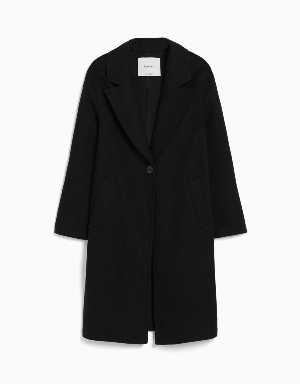 Dropshoulder heavy cloth coat Woman Bershka