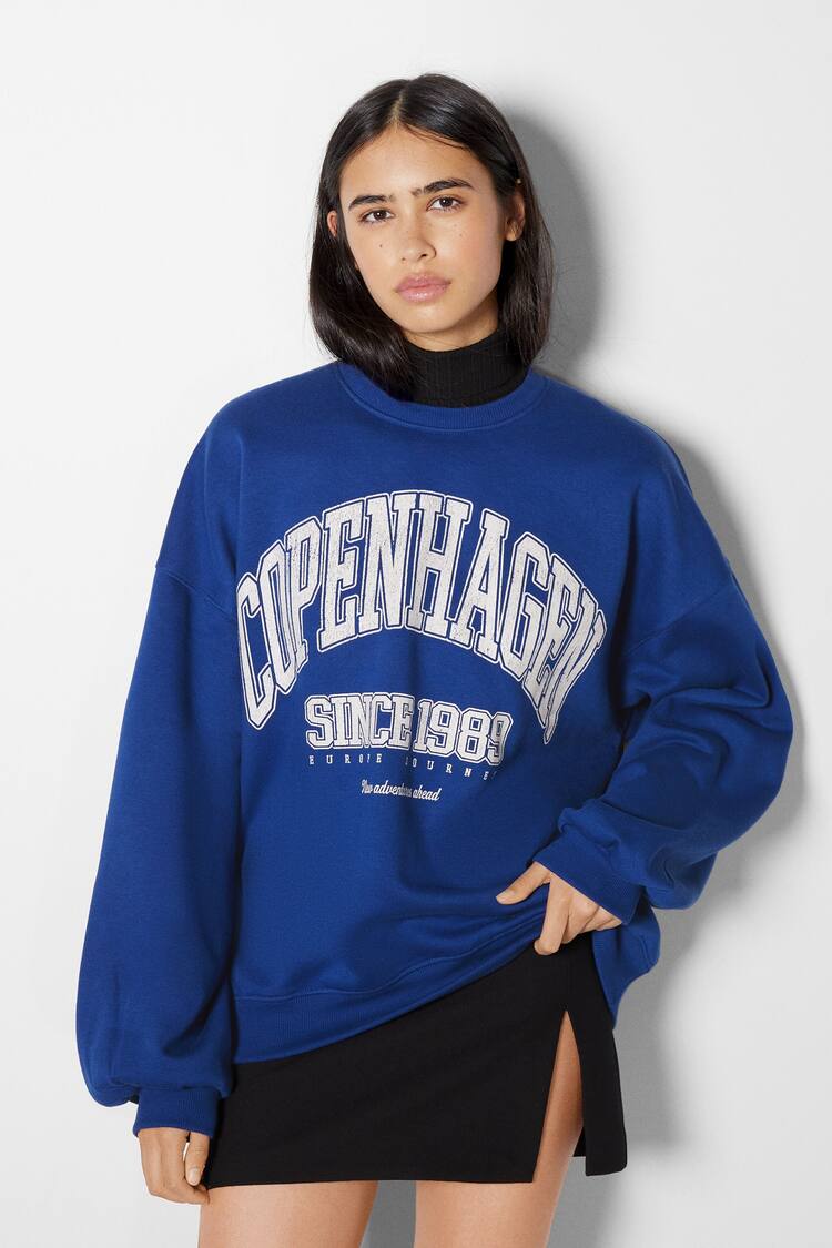 Sweatshirt oversize estampada