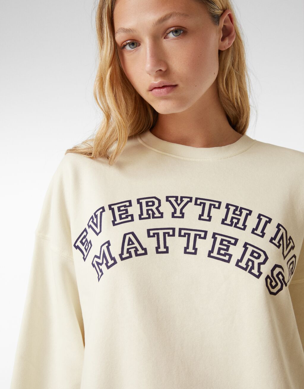 Oversized printed sweatshirt clearance