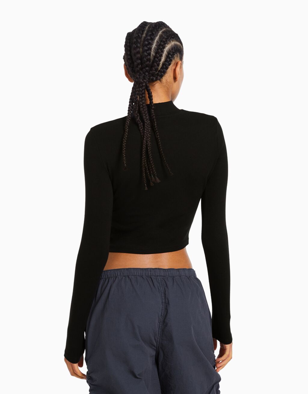 Long sleeve high neck Tshirt Woman Bershka