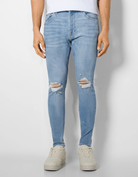 Jeans skinny rotos - Jeans - Hombre | Bershka