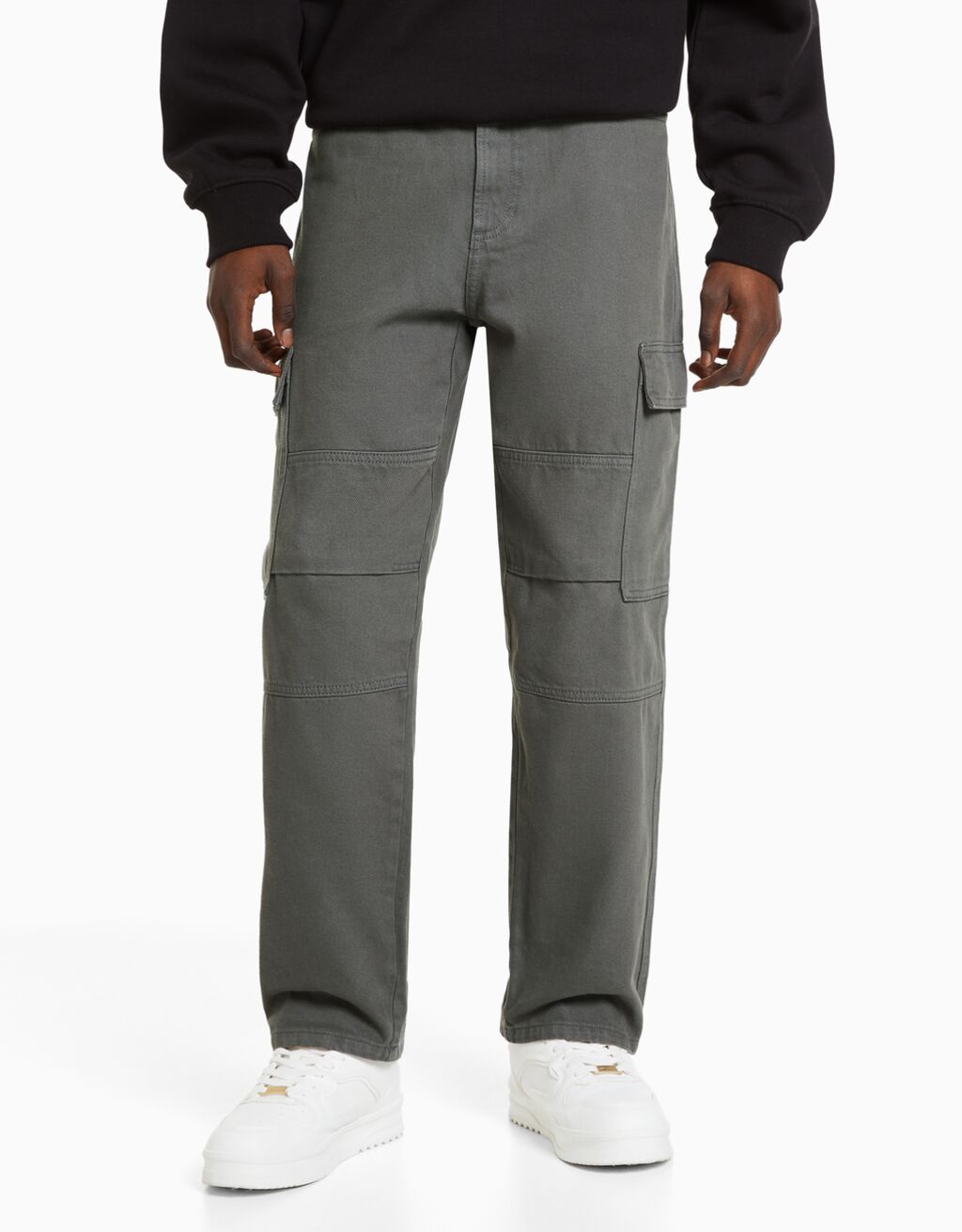 Jeans wide cargo Mujer Bershka