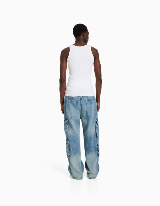 Mostrarte Seducir Húmedo Multi-pocket cargo jeans - Jeans - Men | Bershka