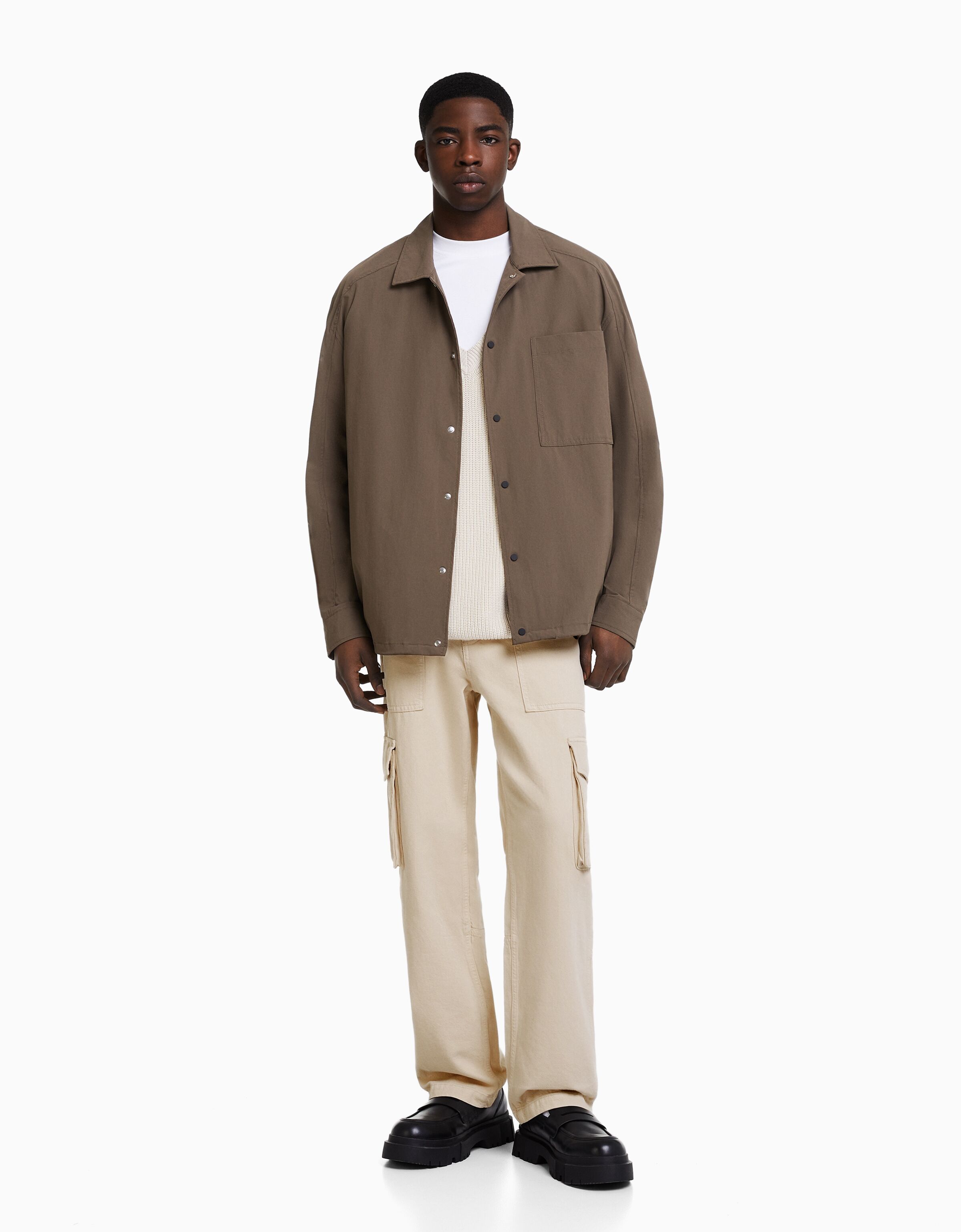 Bershka Cotton Trousers With Pockets And Straps Black | Mens Trousers ~  Geraldine Meade
