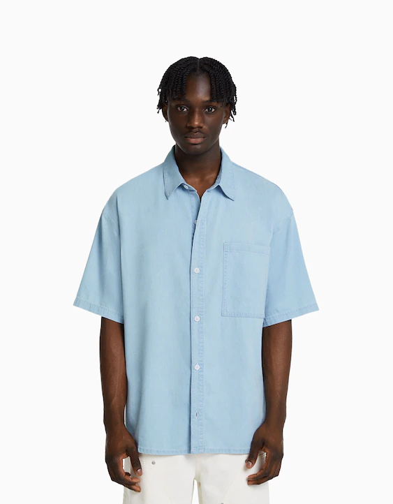 Renacimiento masa impuesto Camisa manga corta oversize - Camisas - Hombre | Bershka